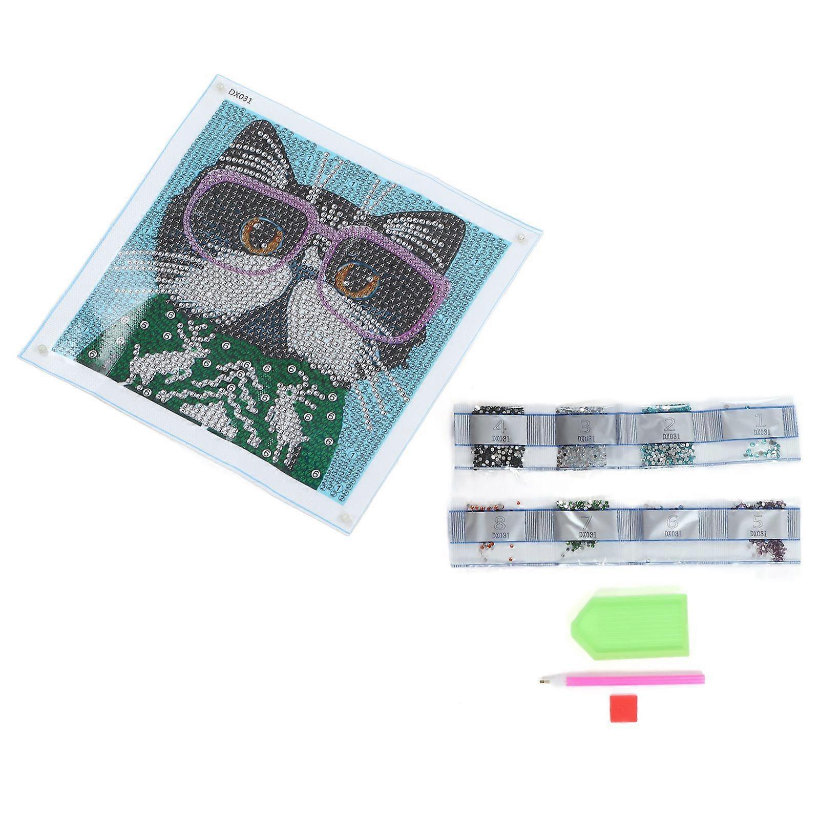 2025 Latest Model  Rhinestone Painting Kit Modern Beautiful Cat Pattern