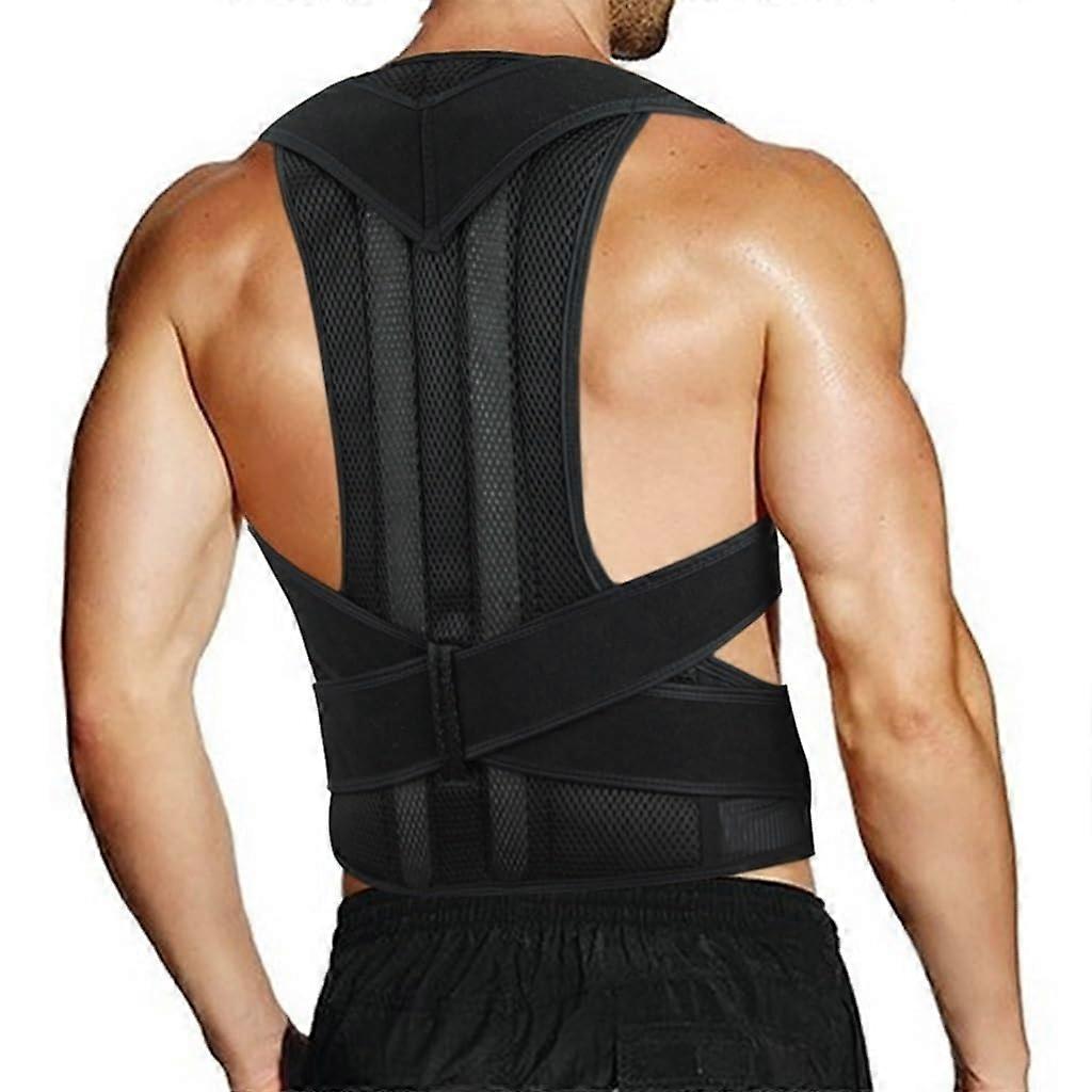 Back Posture Corrector for Adults - Lumbar Support Corset with Adjustable Straps, Size L, Ergonomic Design for Back Health