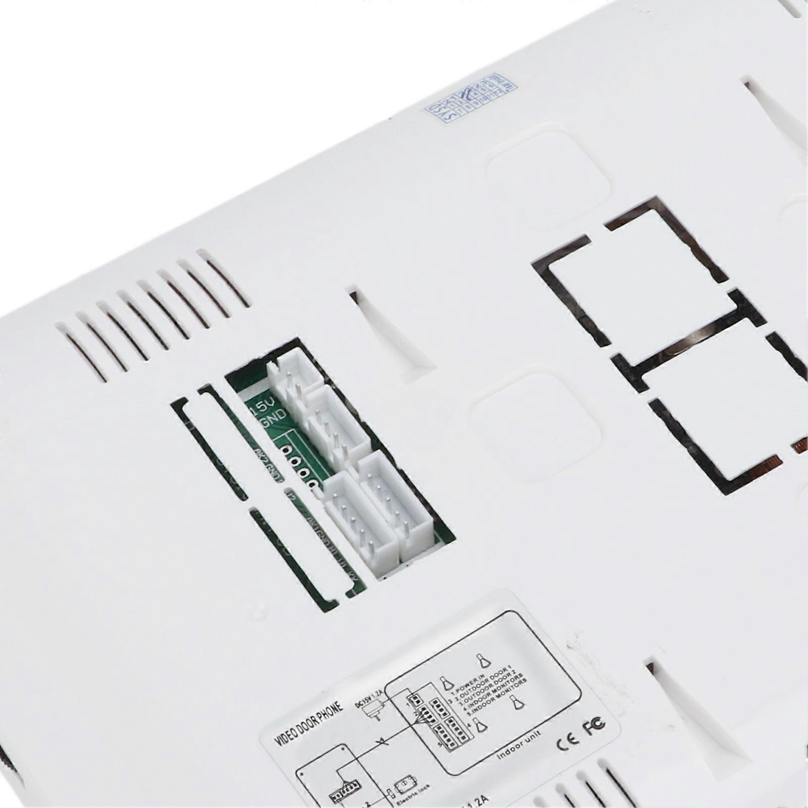 Wired Video Intercom Doorbell Monitor 7in Screen with Remote Unlocking Monitoring Function 16 Ringtones for Home US Plug