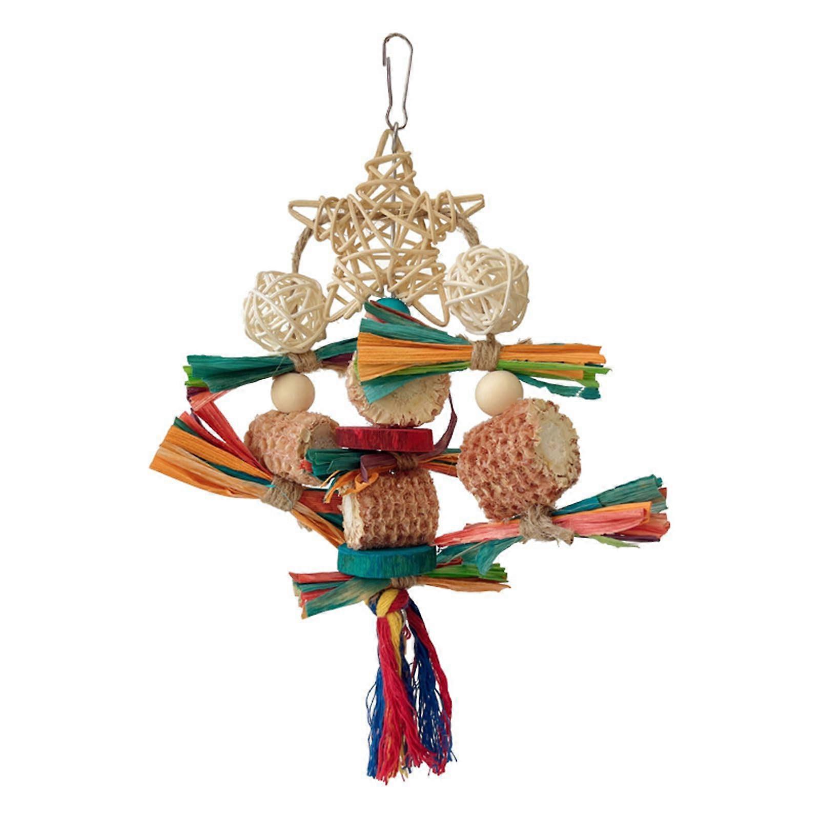 Bird Shredder Toy Parrot Chew Toy Bird Cage Block Toy Parrot Cage Feed Puzzle for Lovebird Conures Parrot Chew Toy for Birds