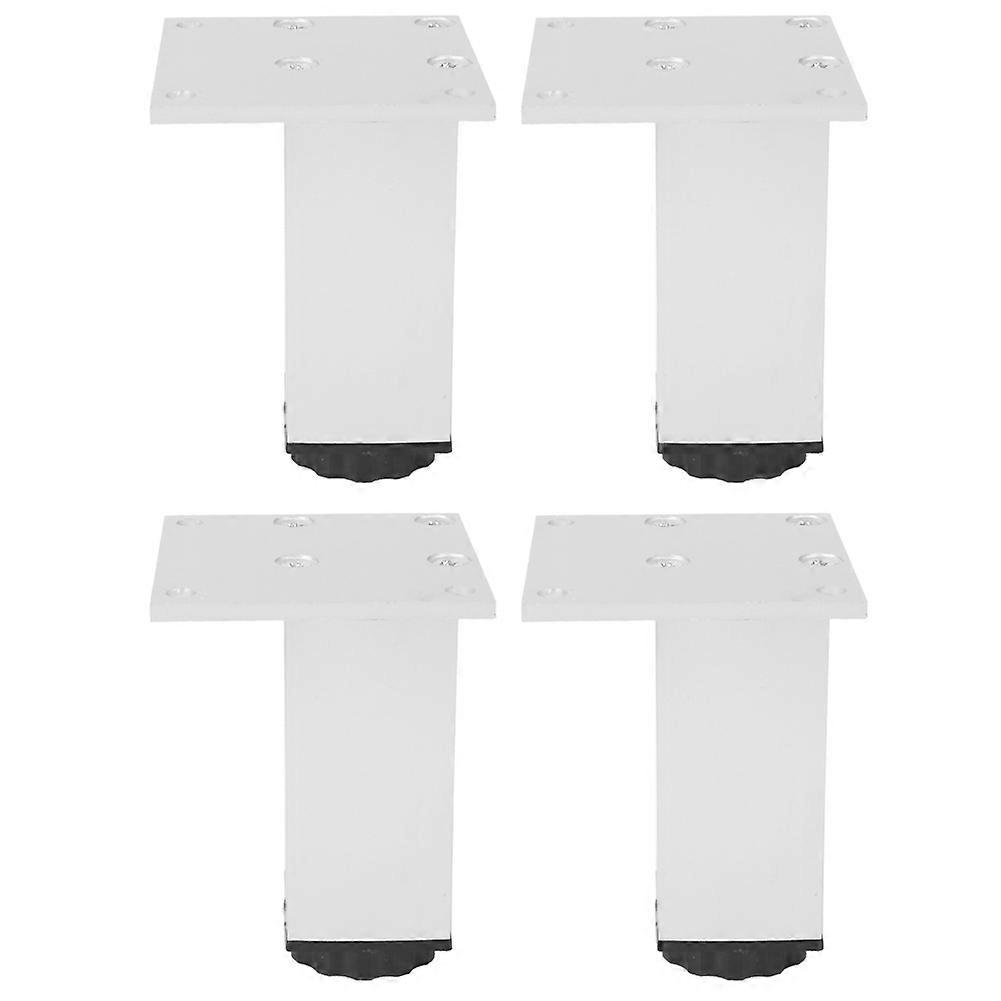 4Pcs Set Square&#8209;Shaped Aluminum Alloy Adjustable Cabinet Table Sofa Legs Support