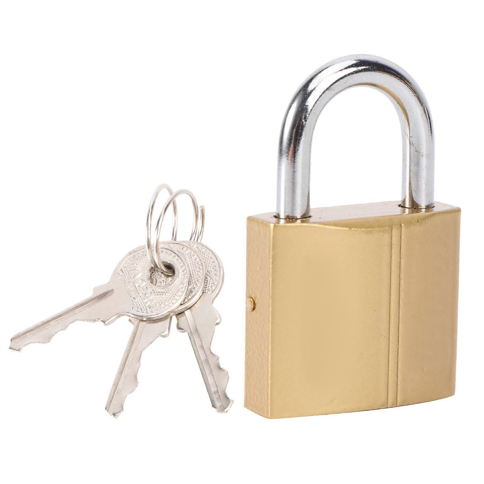 Door Padlock Iron Core Keyed Waterproof Anti-Rust Anti-Theft Square Style Outdoor Backpack Briefcase 5 x 3.2 x 1.7cm 1Pack