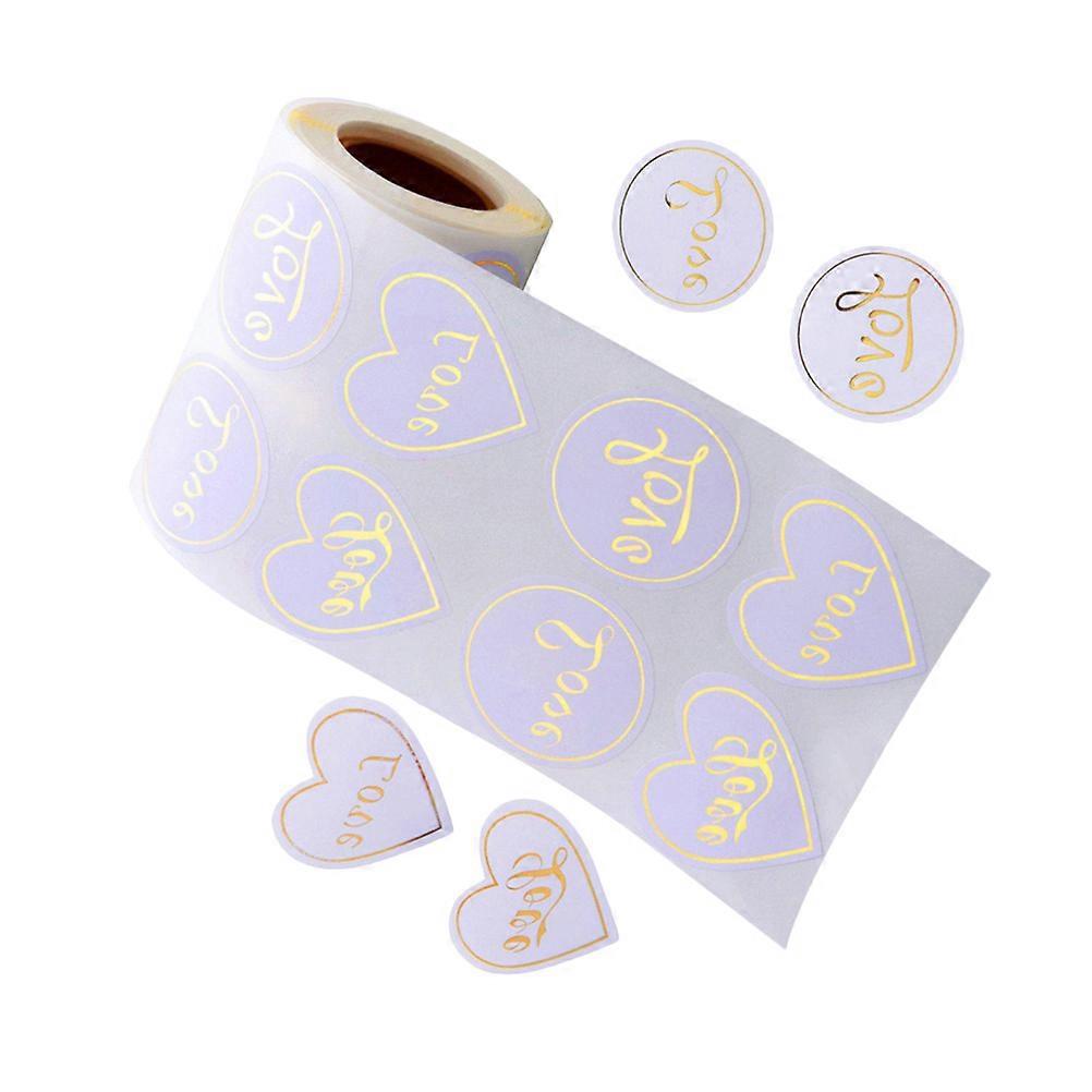 Gold Stamping Sticker Roll for Gift Wrapping with Four Pattern Designs