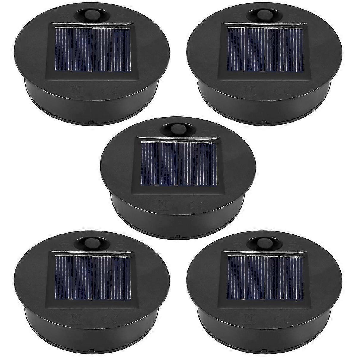 5 Pack Replacement Solar Light Parts(Top Size 2.76 Inches, Bottom Size 2.36 Inches),7 Lumens Warm Wh
