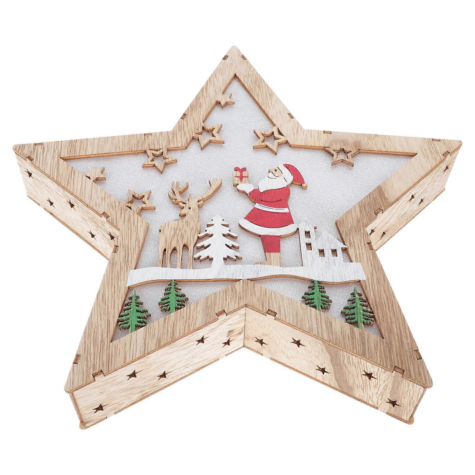 Decorative Lamp Festive Christmas Decoration Luminous Design Shop Decoration 1Set