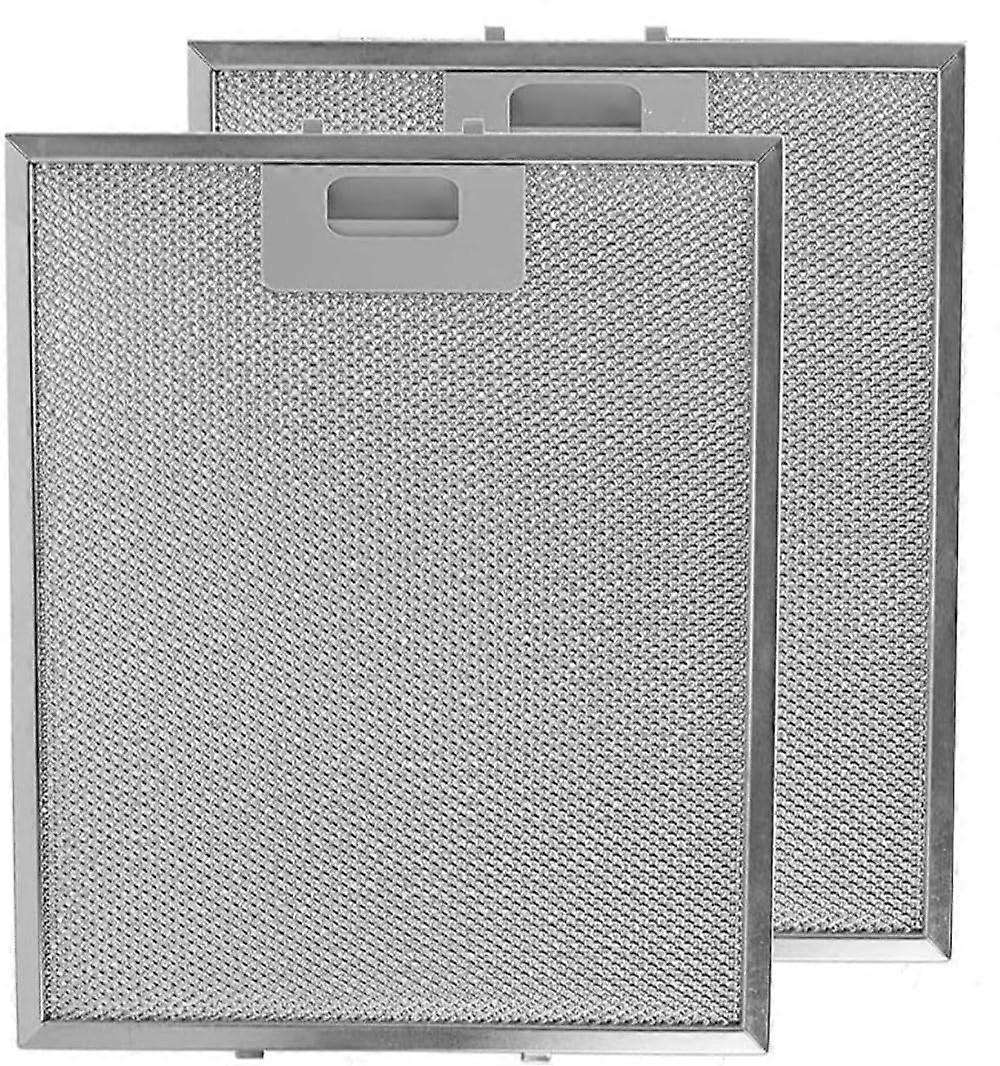 2 Pack 5 Layer Metal Grease Filter (Silver, 300 x 250mm) Metal Mesh Exhaust Filter for Rangemaster with 5 Layer Aluminium Mesh Hood for Cooker Hood