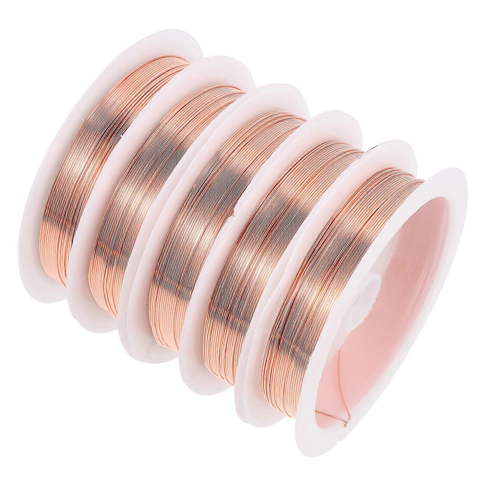 Copper Wire for Jewelry Making with 5 Rolls for DIY Handmade Craft Projects