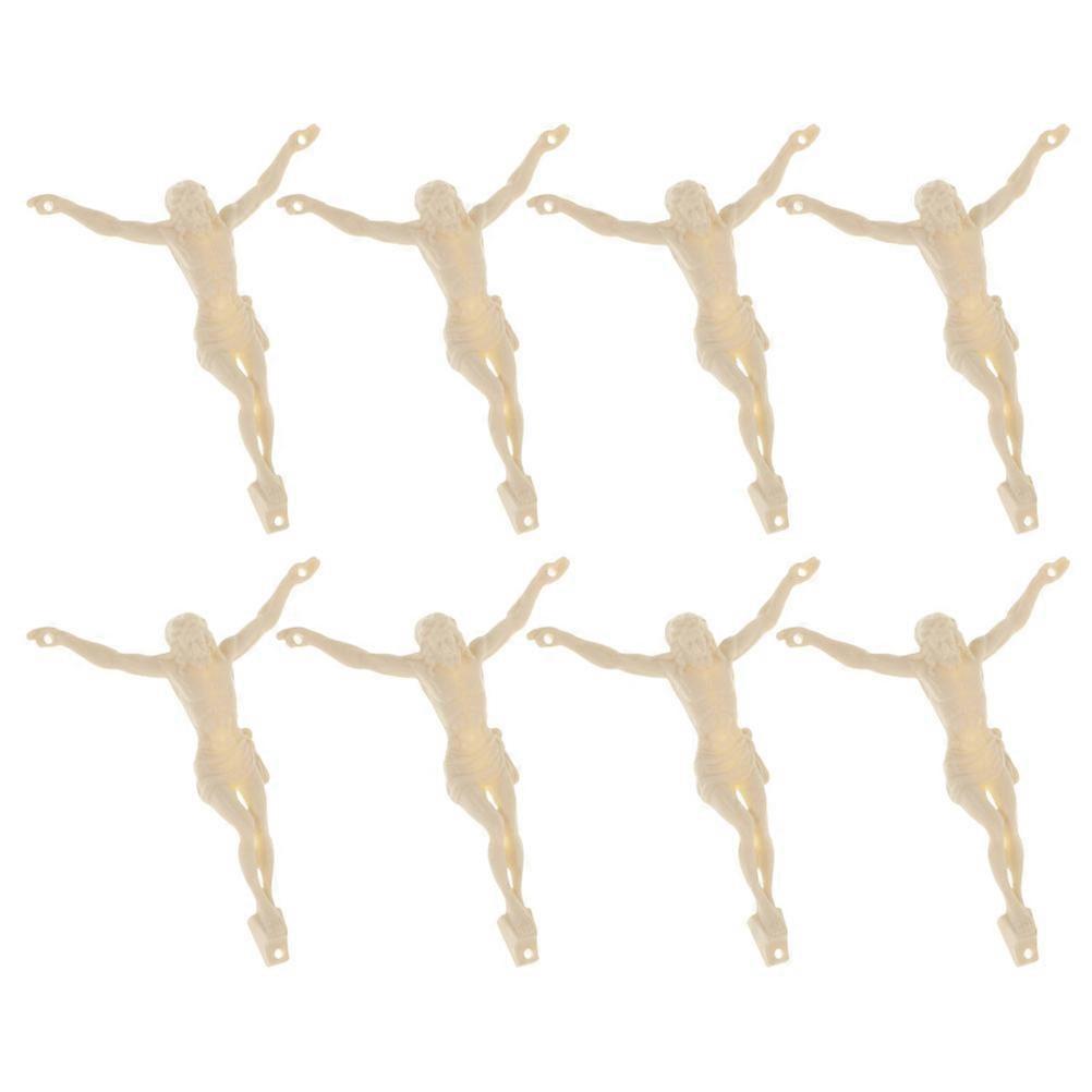 DIY Jesus Figurine Kit Ivory Mini Figurine for Home Decor Crafting Unique Decorative Piece 8pcs