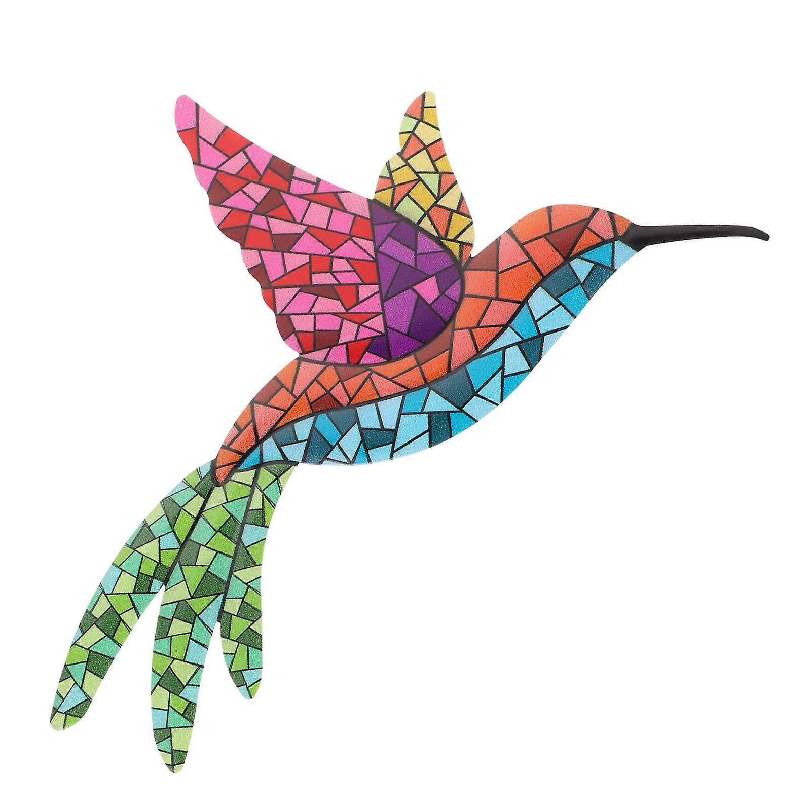 Crafts Pendant Hummingbird Pendant Wall Art Decor Outdoor Space Multi-Colored 25x15cm Gift Option 1Pcs