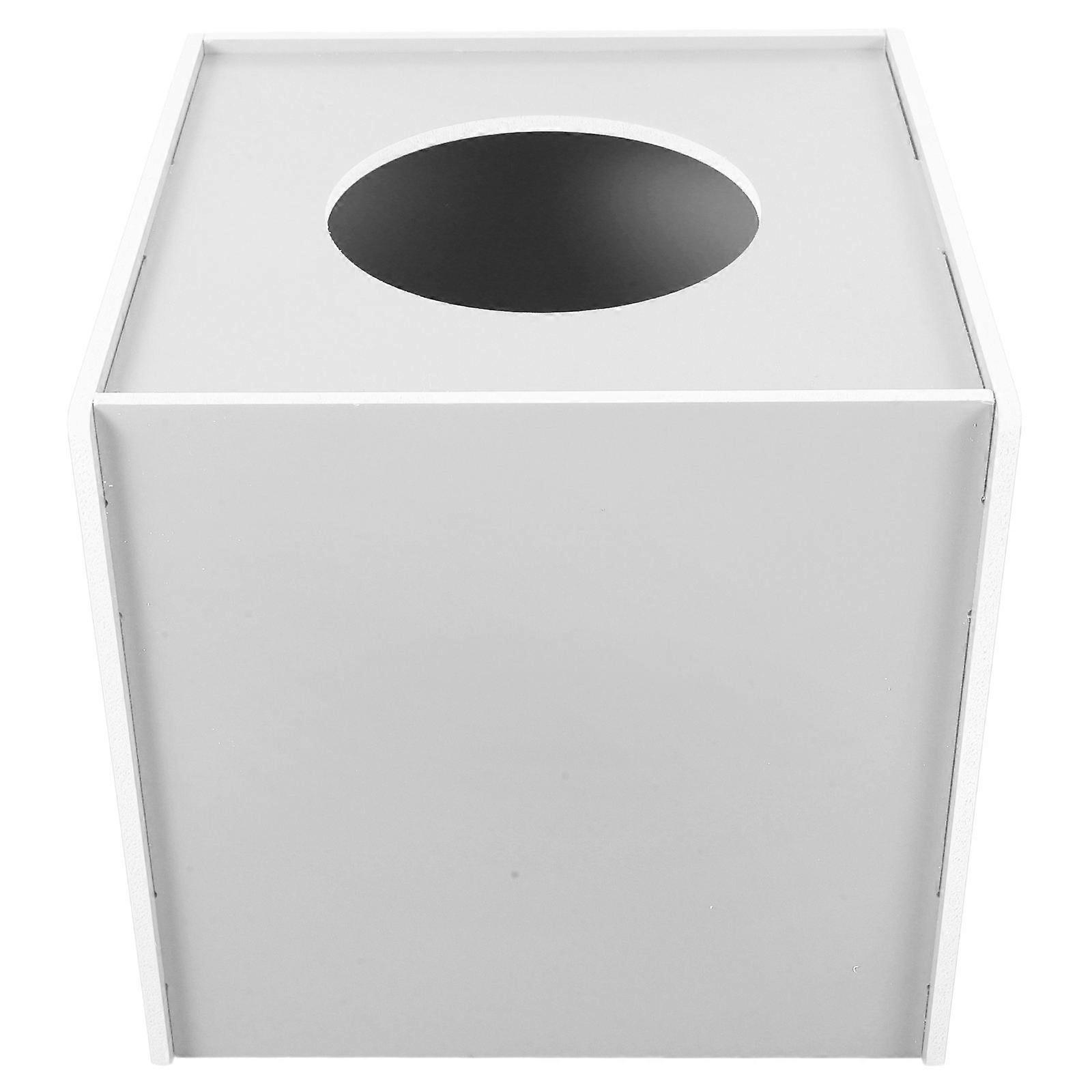 White PVC Box for Storage Use with Construction and Opaque Design Enhancing Fun at