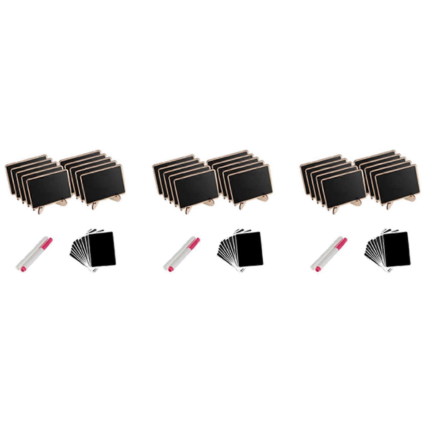 Mini Chalkboard Labels, 30 Pack Framed Easel Stand Chalkboards for Buffet Food, Wedding Table Cards