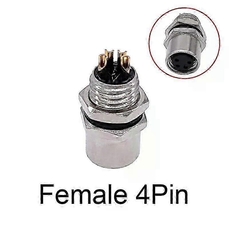 1Pc M8 sensor connector waterproof male&female plug straight angle screw threaded coupling 3 4 Pin Flange Socket back mount