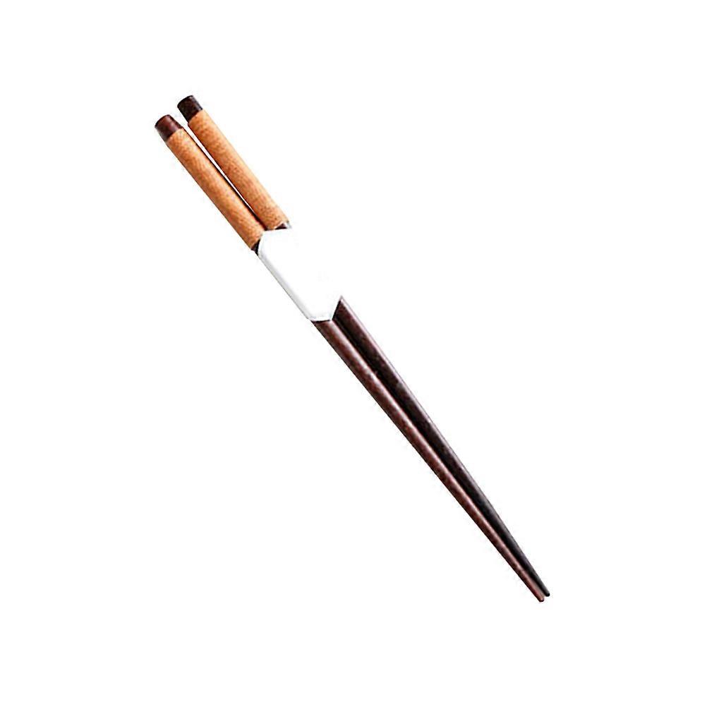 Creative Wooden Chopsticks for Eating Use Chocolate Color Smooth Finish Excellent Hardness 3 Pairs