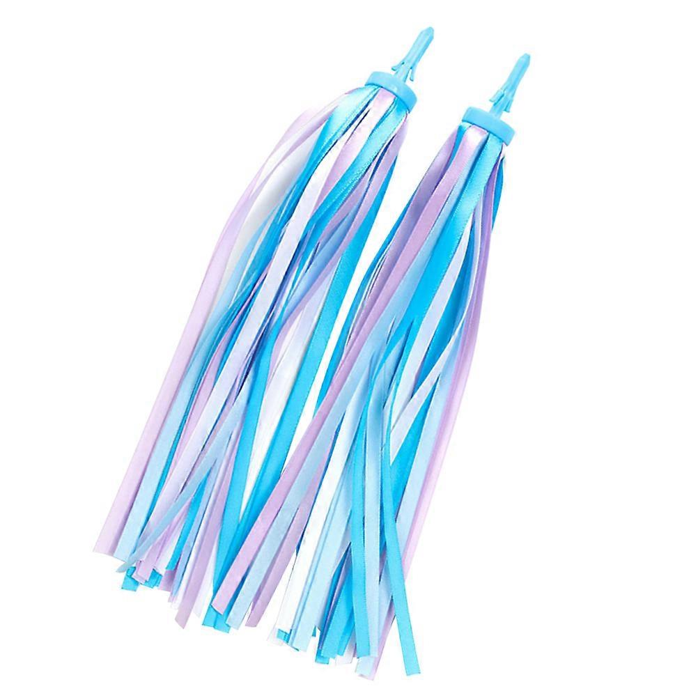Blue Plastic Scooter Handlebar Streamers for Kids Bikes and Tricycles 1 Pair