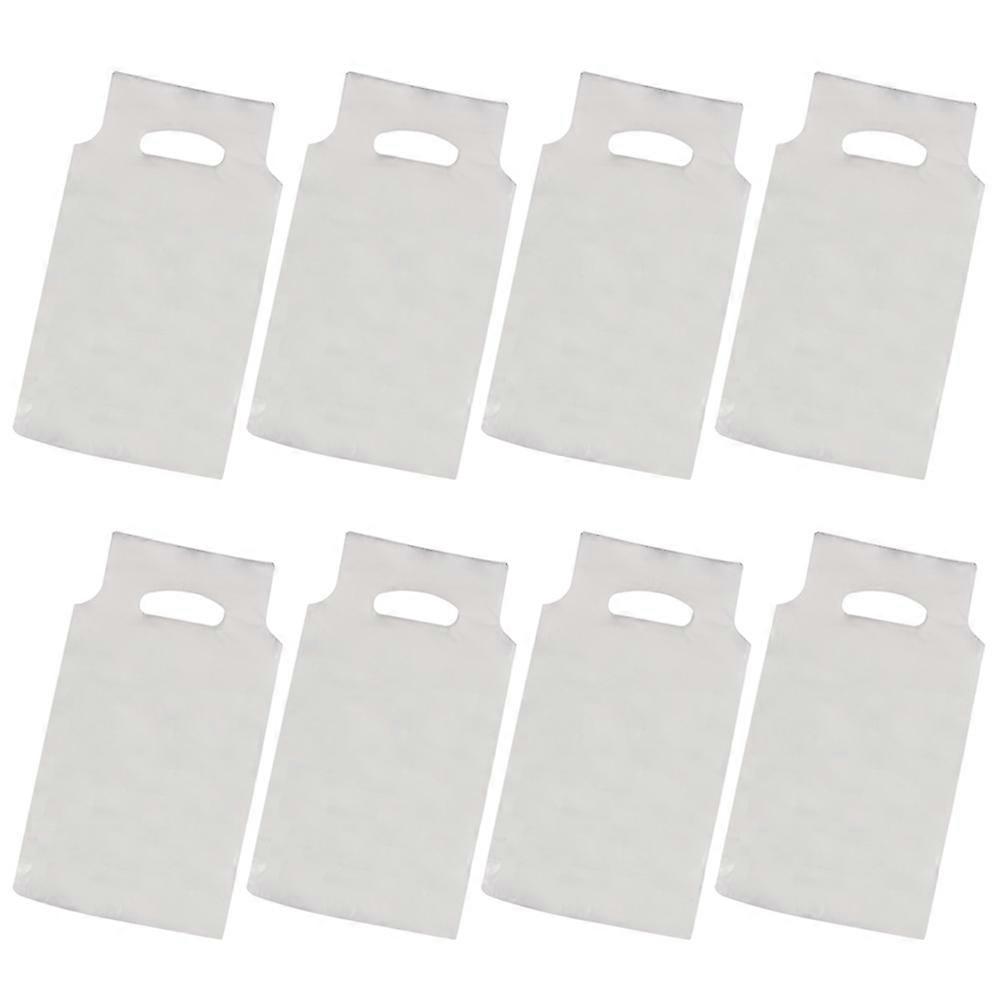 Transparent Disposable Shopping Handbag with Handle for Takeout Beverages Coffee Plastic Bag HPDE 26cm