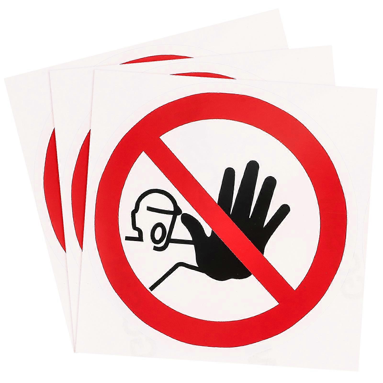 Safety Warning Stickers 3Pcs Do Not Enter Warning Label Stickers For Factories And Construction Sites Multi Circular High Flexibility