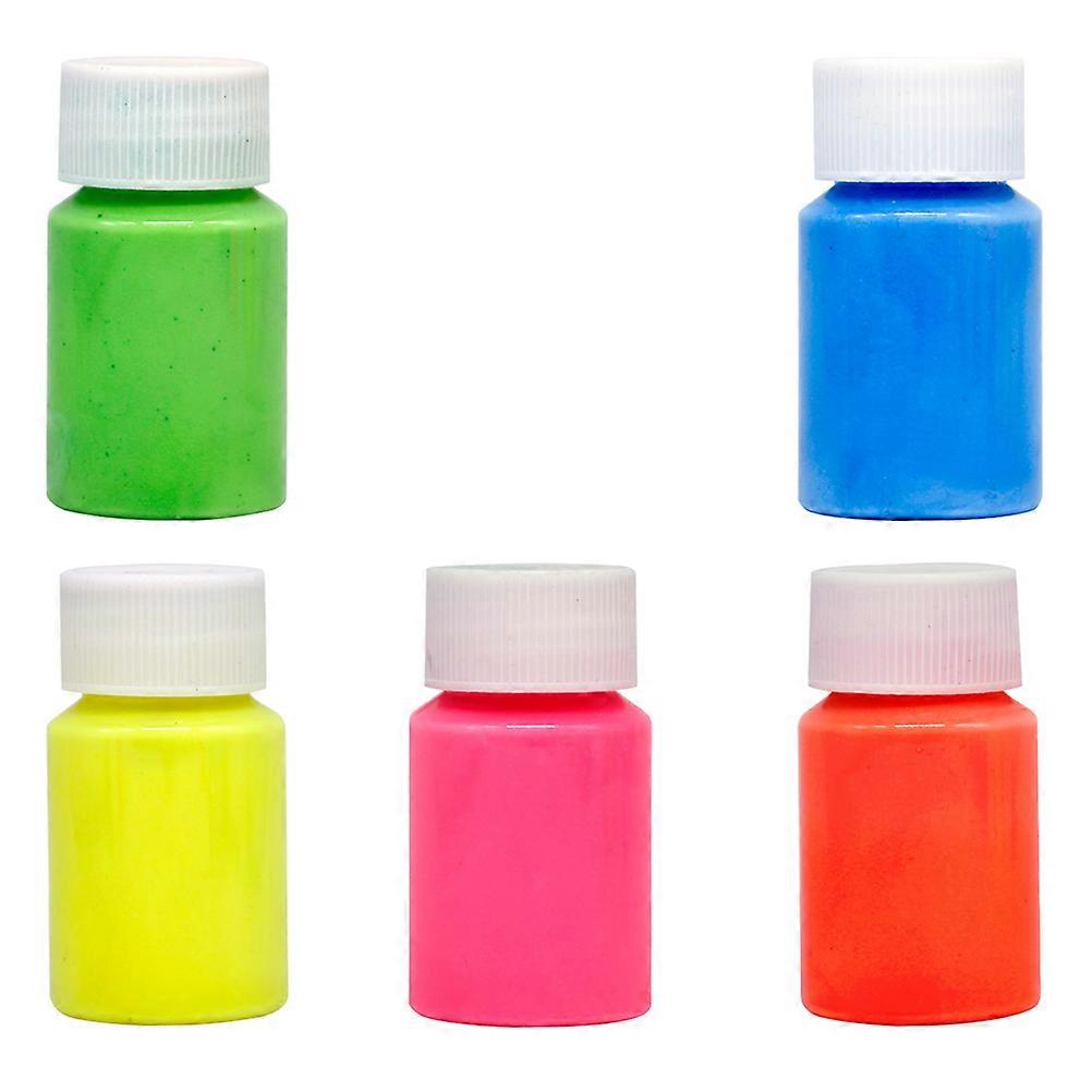 Neon Luminous Paint 5Pcs Assorted Color Ideal For Festivals Halloween And Children's Parties