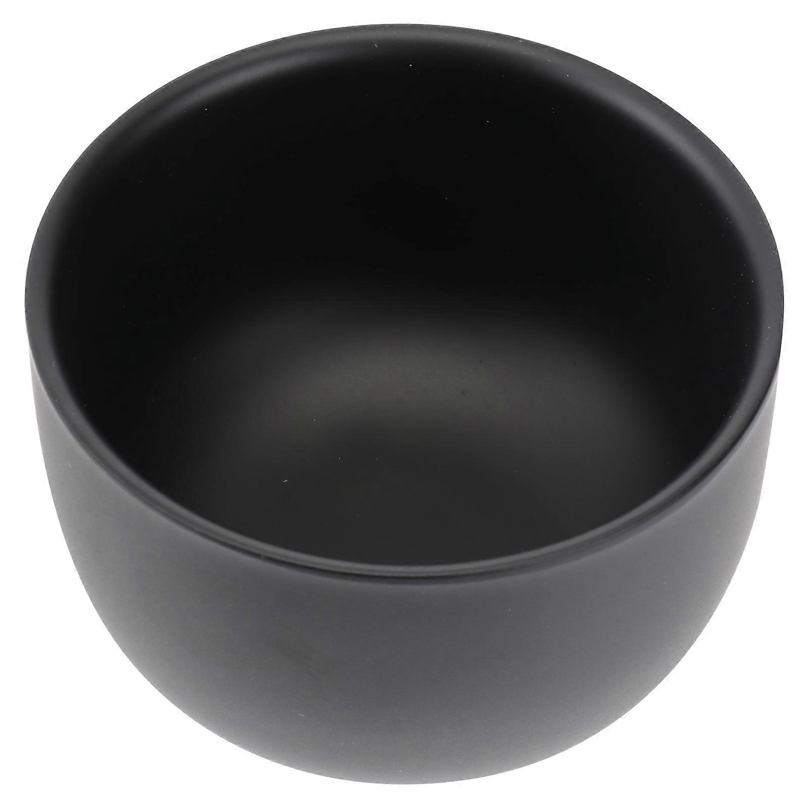 Durable Stainless Steel Shaving Bowl for Men Black Double Layer Design 3.5 Inches