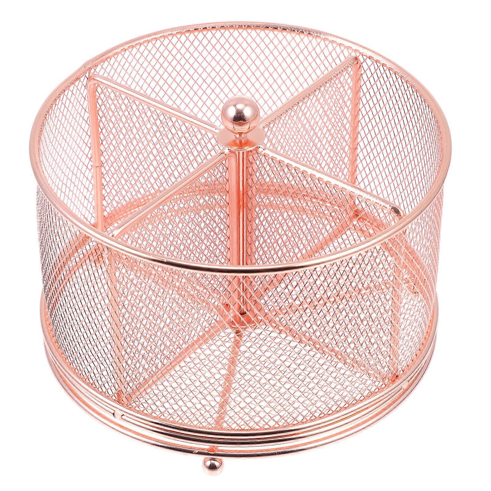 Golden Iron Rotatable Pen Holder for Storage with Multifunction and Design 6.5 x 4.2 inches