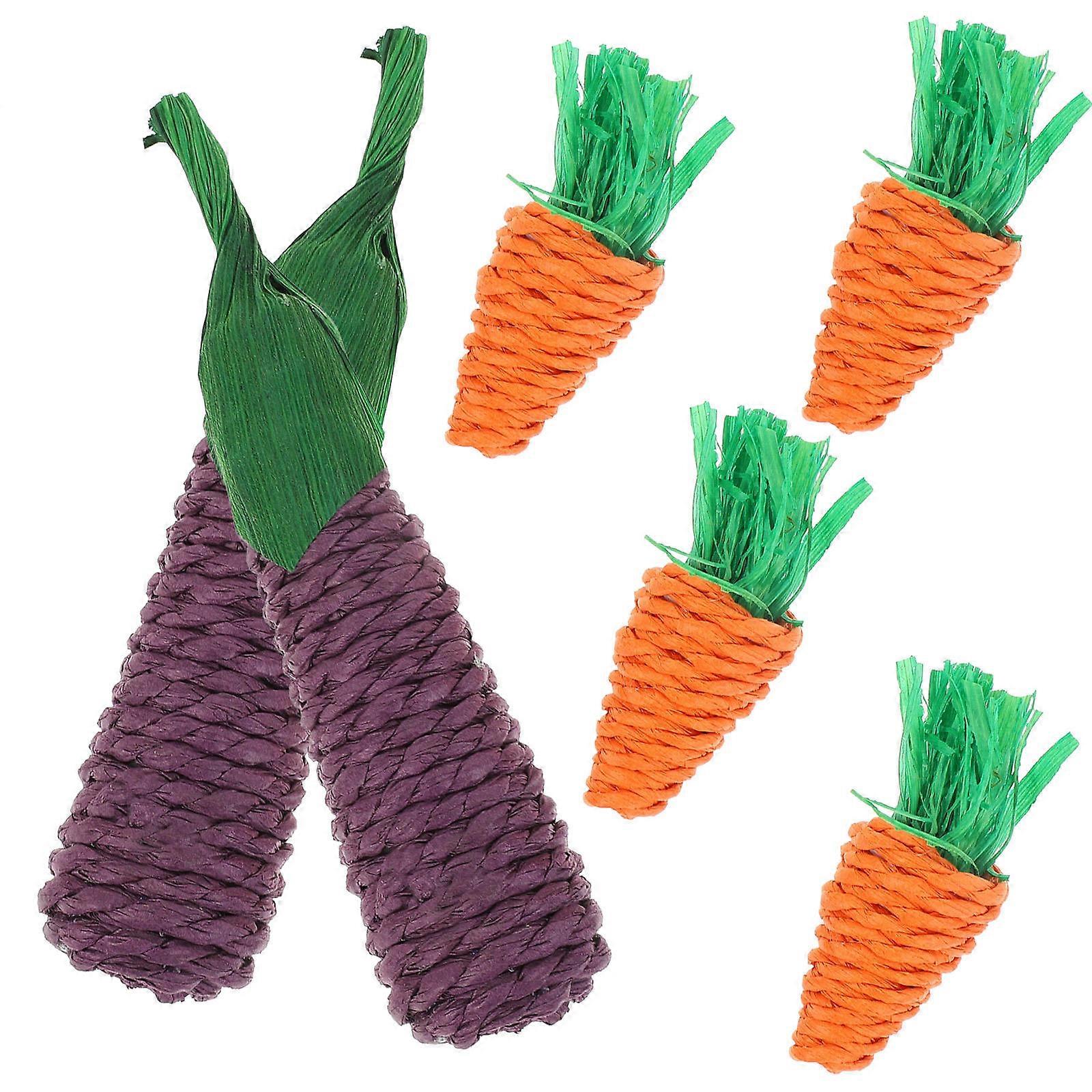 6pcs Molar Toys for Hamsters and Rabbits Small Chew Toys Dental Care Supplies