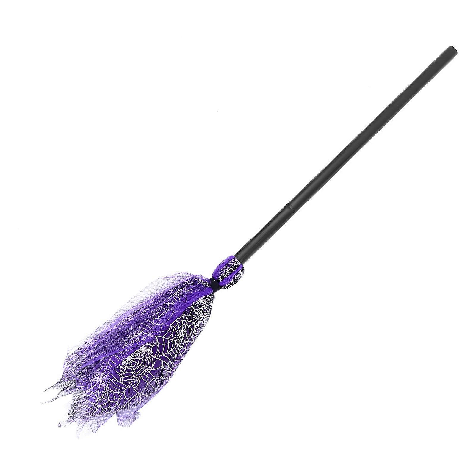 Mini Broomsticks For Halloween Parties With Broom Shape For Kids And Friends In Purple Color 1Pc