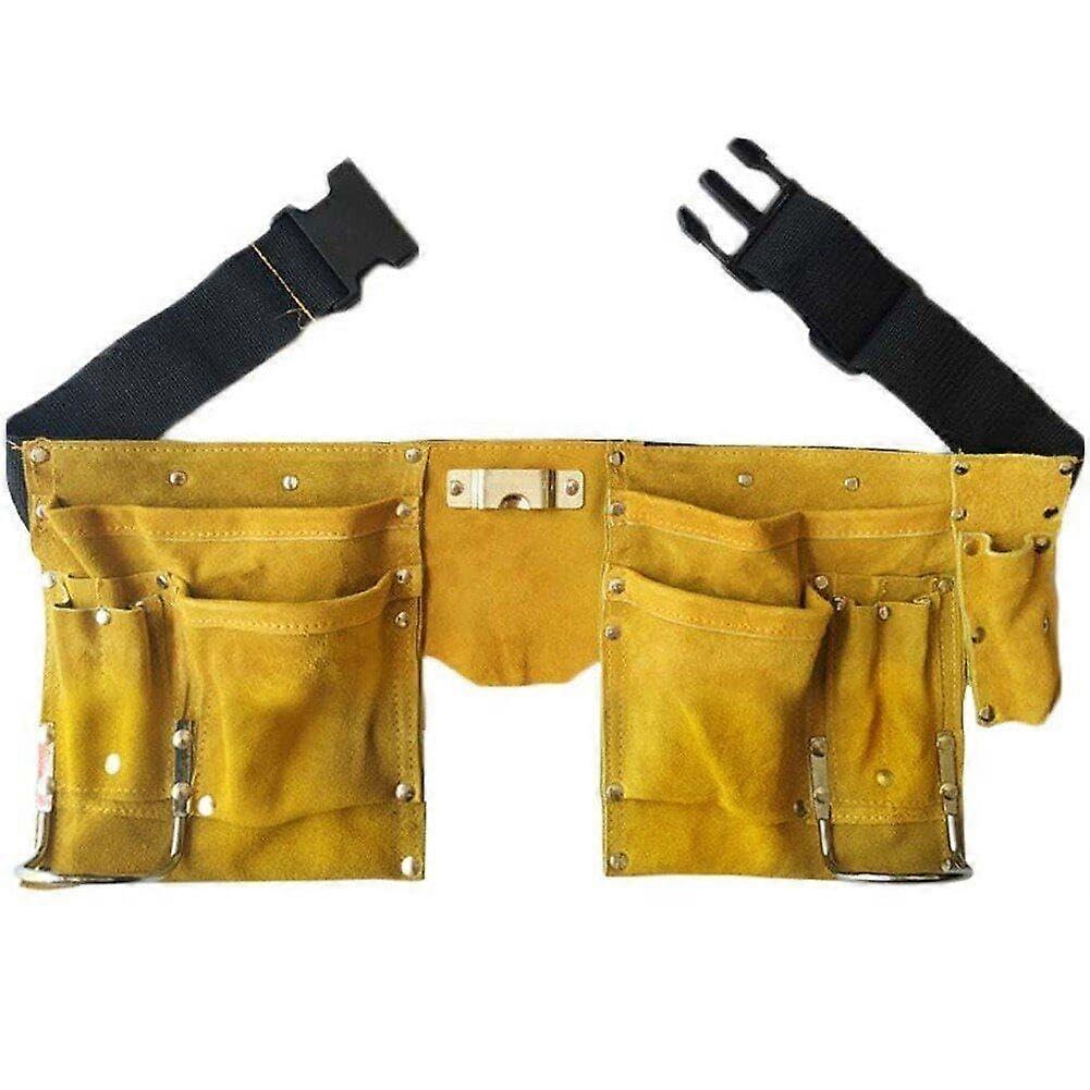Leather tool belt pouch, apron quickrelease buckle, storage organizer multiple, durable garden tool belt organizer