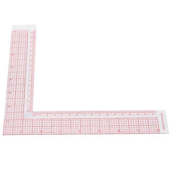 Angle square in PMMA and PVC. Measuring tool for woodworking and DIY projects.