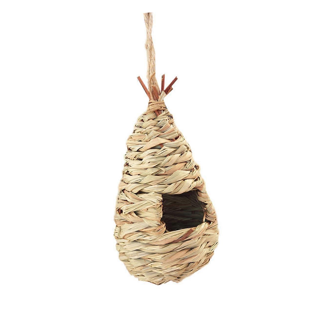 Bird Nest Hanging Accessories Kit Pack Of 2 Large Straw Nest Decorative Bird Playground Wood Compatible