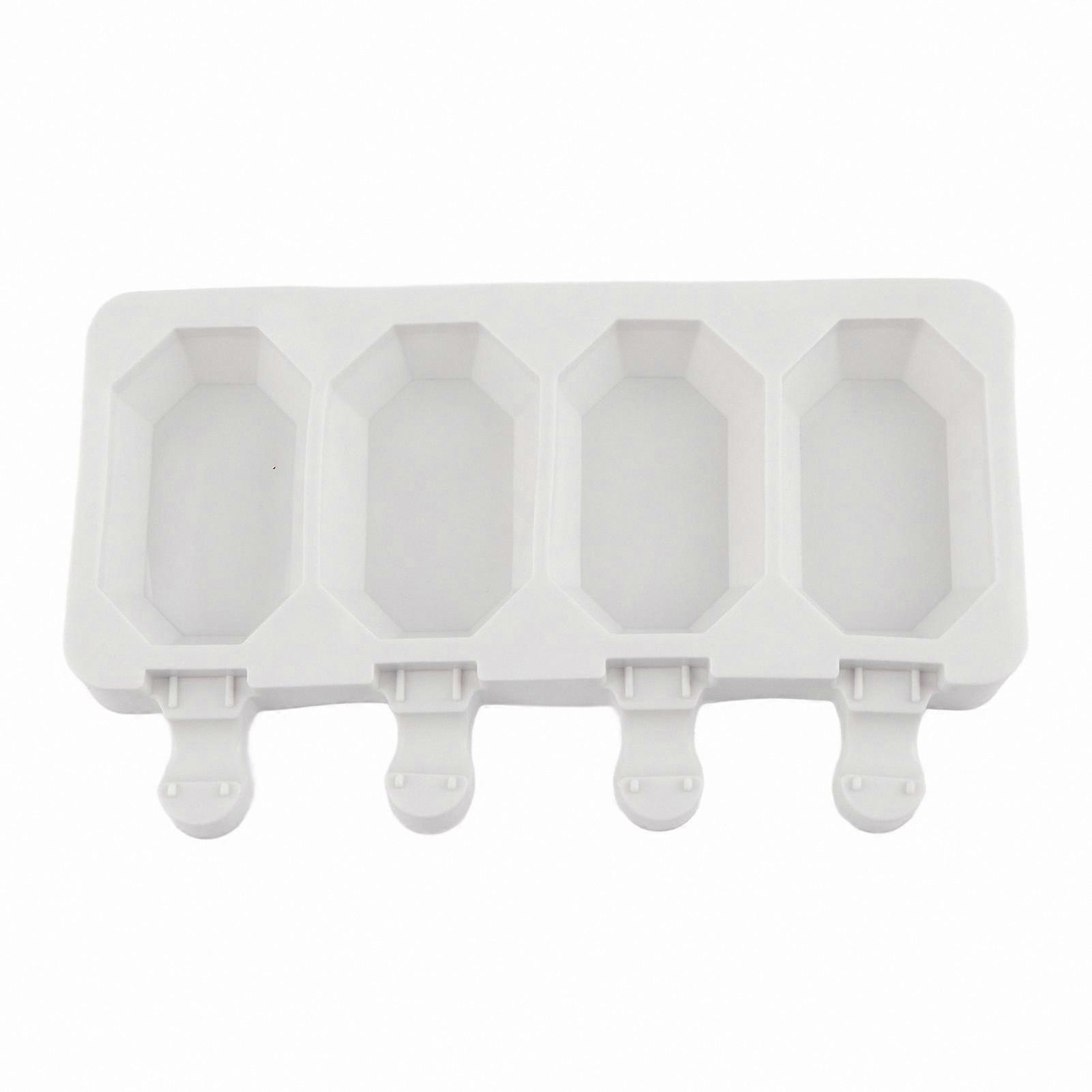 Silicone Ice Mold with 4 Octagonal Grids for DIY Kitchen Creations Heat Resistant Flexible Nonstick Durable Tool for Ice Cream Bars