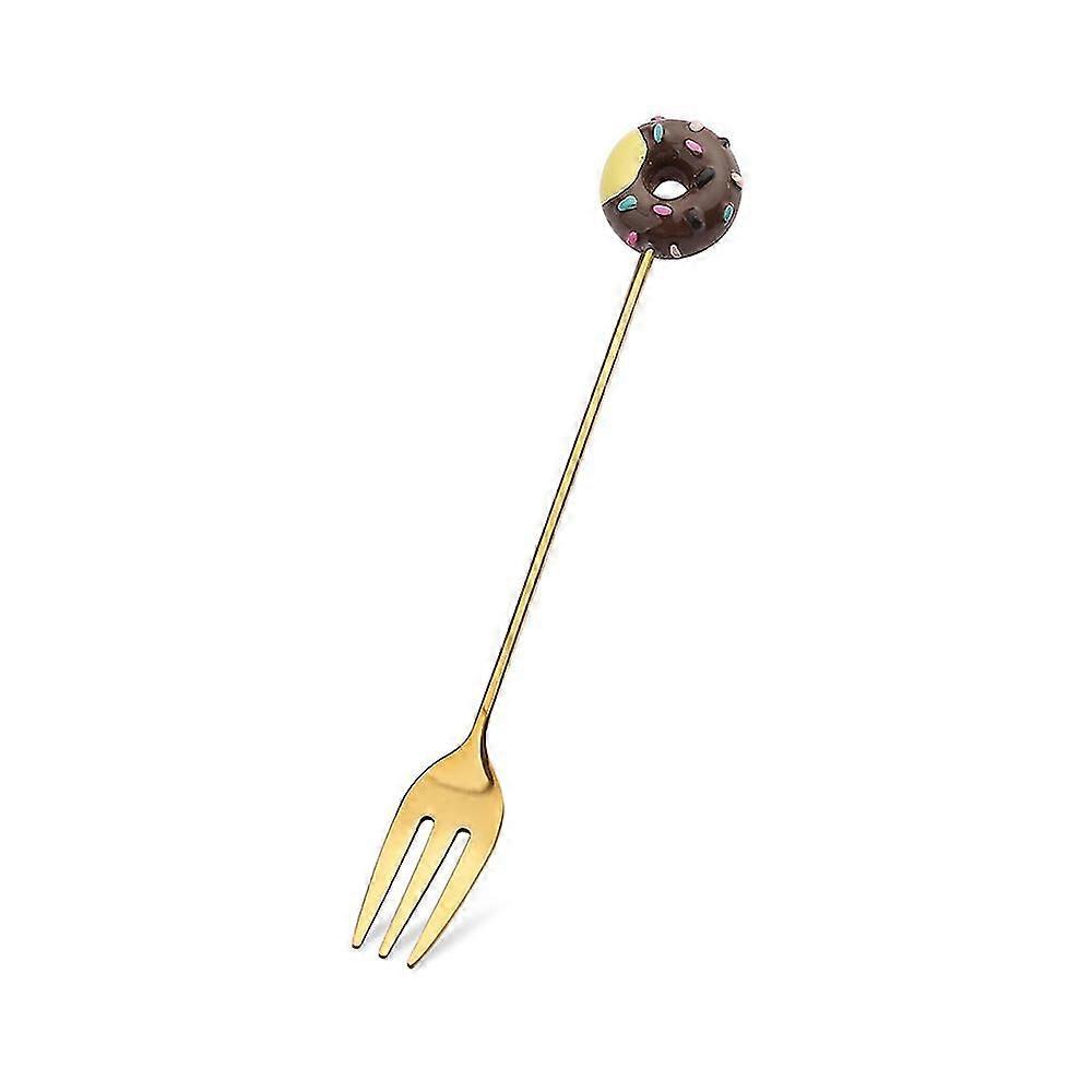 Malý dezert Brown Donut Tvar vidličky