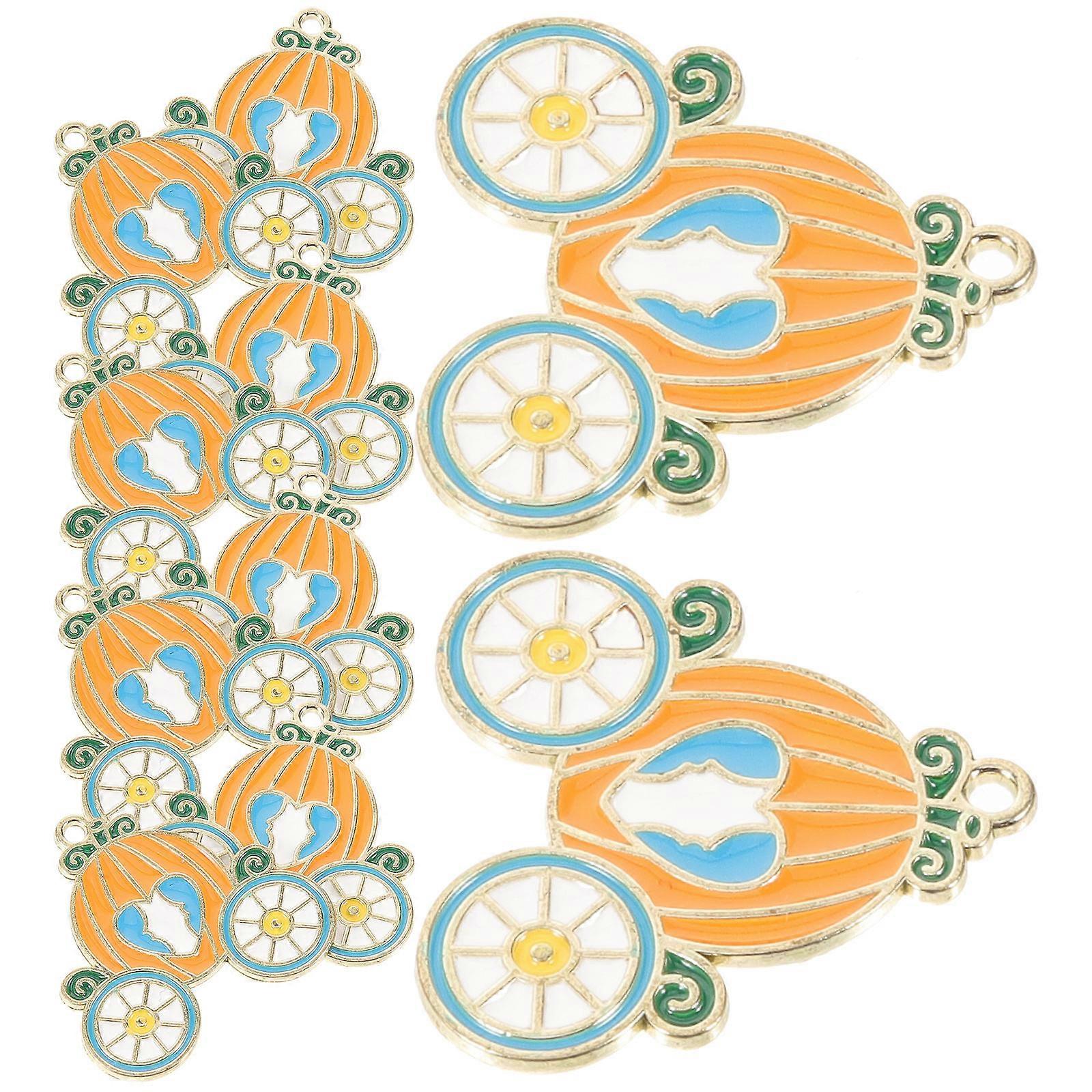 Halloween Pumpkin Carriage Keychain Bag Pendant For Women And .2x2.2cm 10Pcs