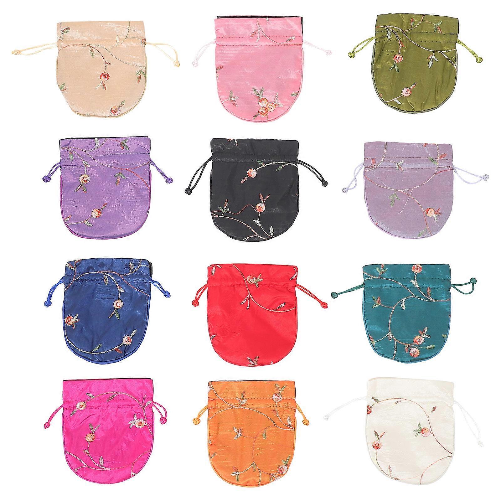 12pcs Small Drawstring Jewelry Gift Bags for Gifts and Storage
