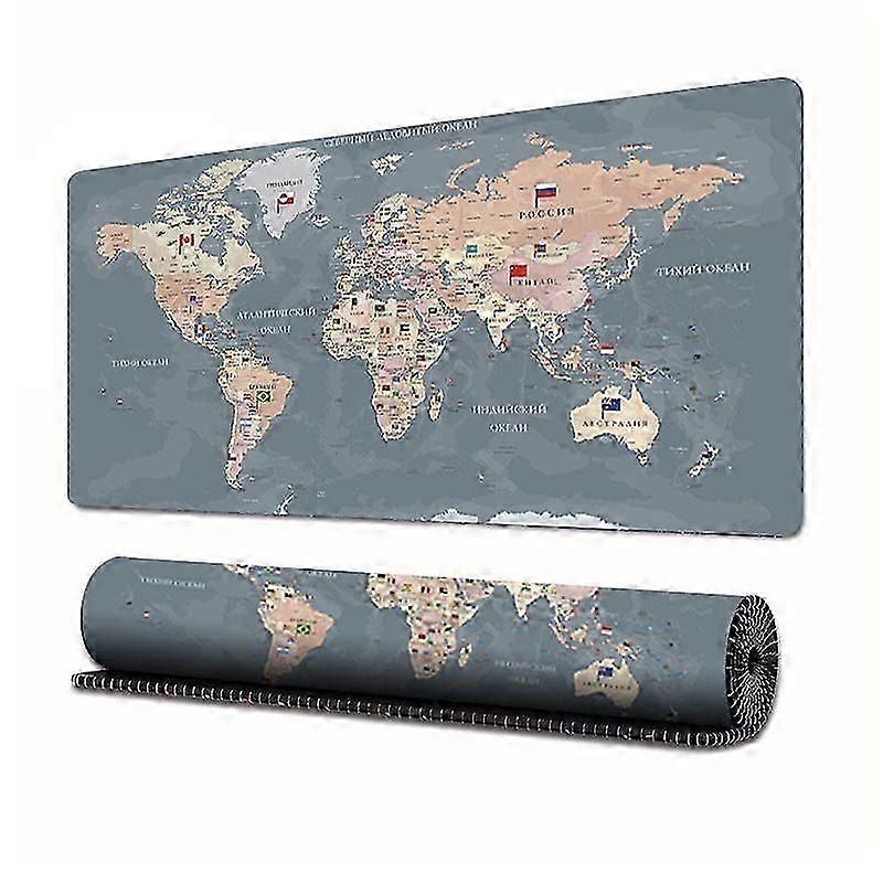 Tappetini per mouse ZRUXE DT10 Serie di mappe del mondo in gomma naturale (80 cm * 30 cm * 0,03 cm)