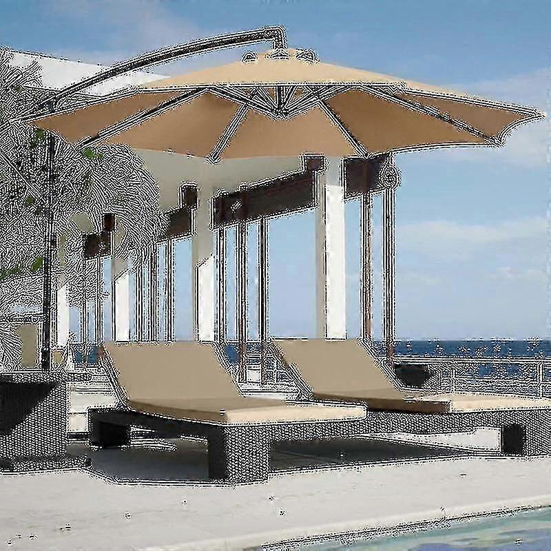3m Round Garden Parasol Umbrella Outdoor Patio Sun Shade Canopy 3m 6/8x Arm
