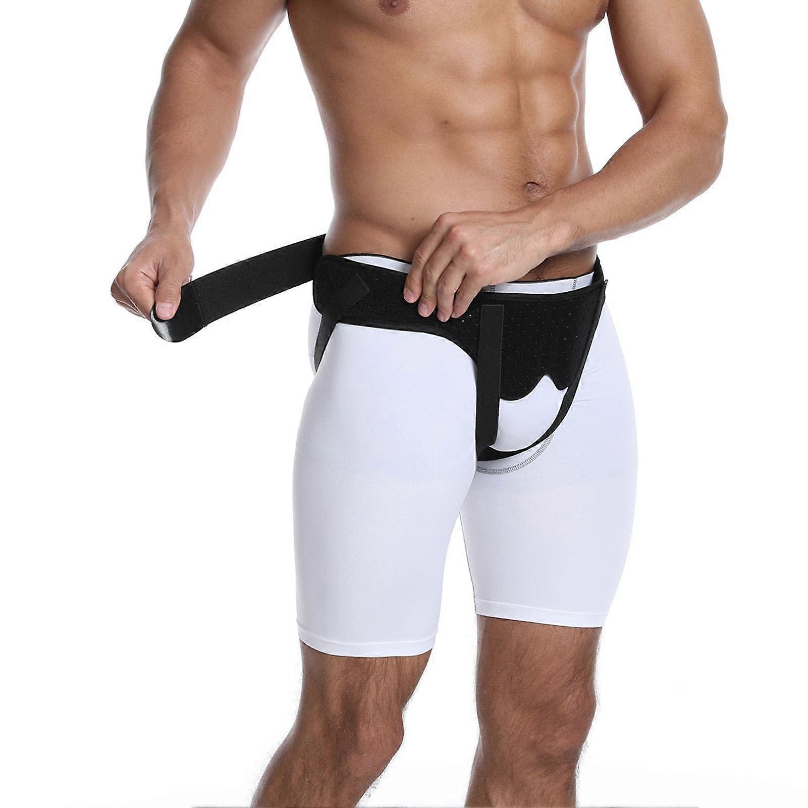 Groin Ties, Removable Epigastric Hernia Support for Relief  Black, Size M