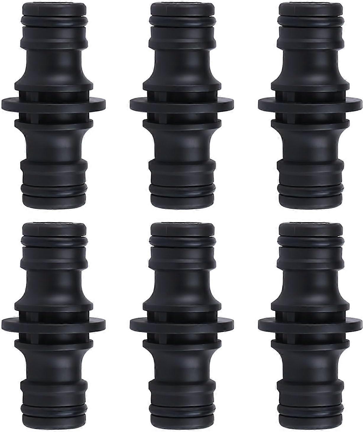 6Pcs Fitting Double Plug Piece Pipe Connectors Joint Piece for Pipe