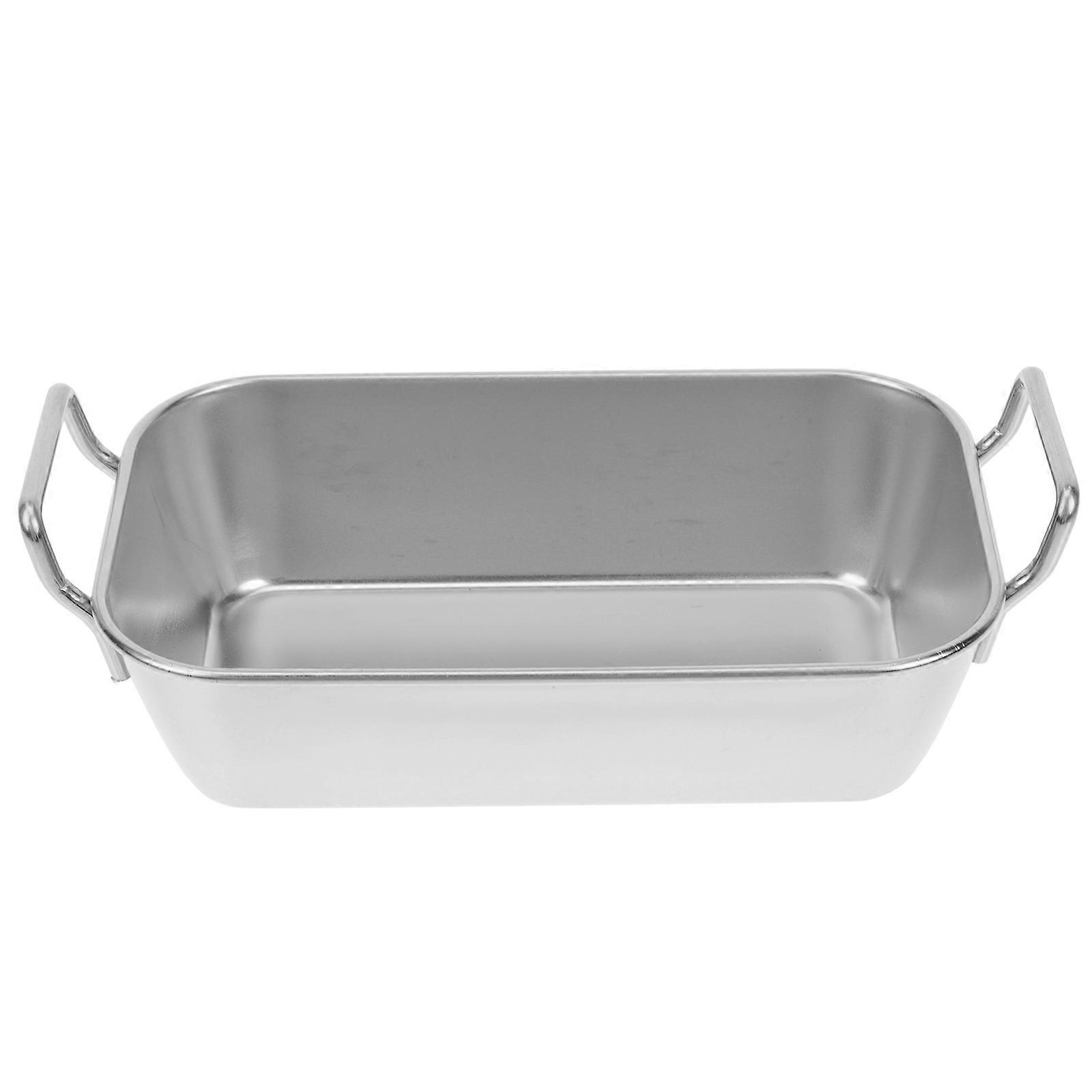 Prato de Aço Inoxidável para Servir Batatas Fritas Pratos Frios 6,3 Polegadas Prata