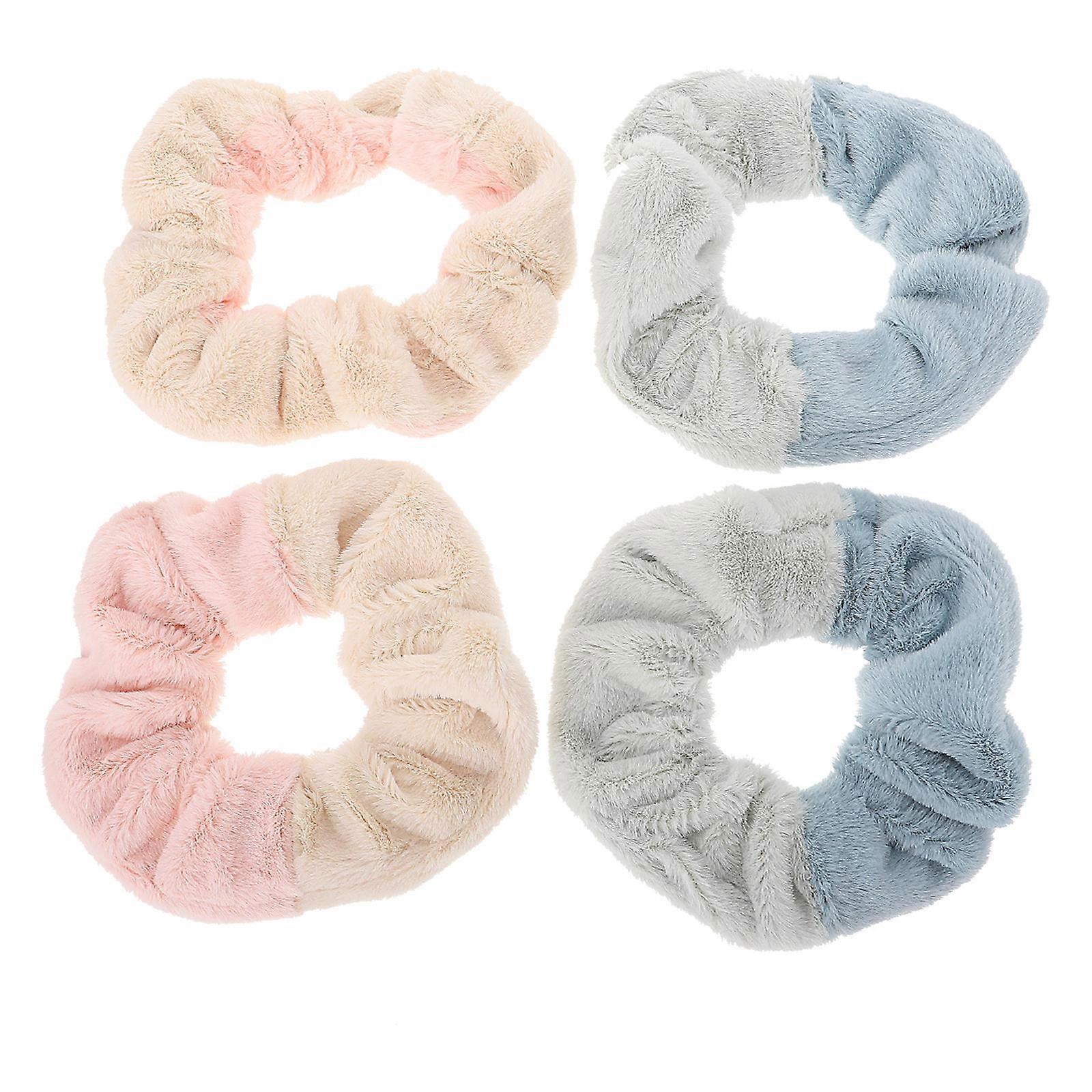 Cute Hair Ties 4Pcs Assorted Color Elastic Ponytail Holders Perfect For Ceremonies And Daily Usage