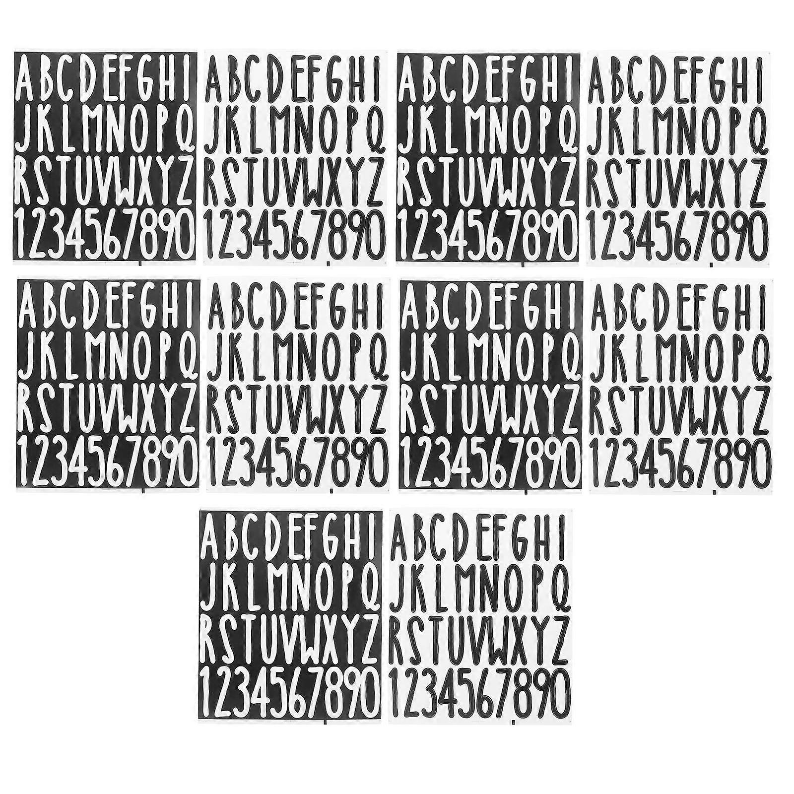 Alphabet Number Stickers 10 Pcs Assorted -Adhesive Labels For Craft Decoration Versatile Use Waterproof Properties