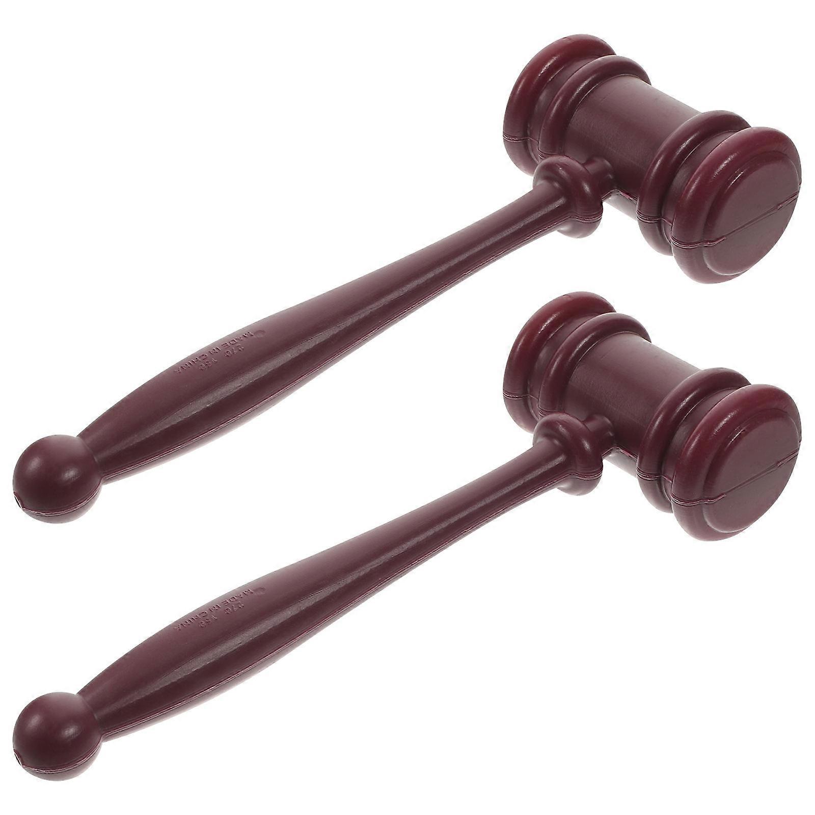 Judge Gavel 2pcs Set Loud Clear Sound, Smooth Edges, Courtroom Hammer for Educational Roleplay, Auction and Meeting Simulation