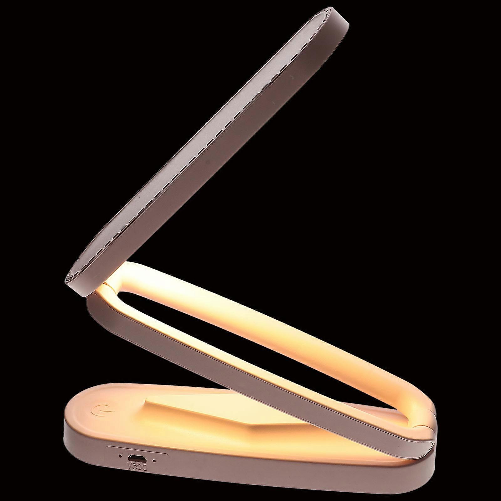 Foldable LED Desk Lamp with USB Rechargeable Eye Caring Reading Light for Bedside, Study, and Dorm Use – Touch Control Adjustable Angle