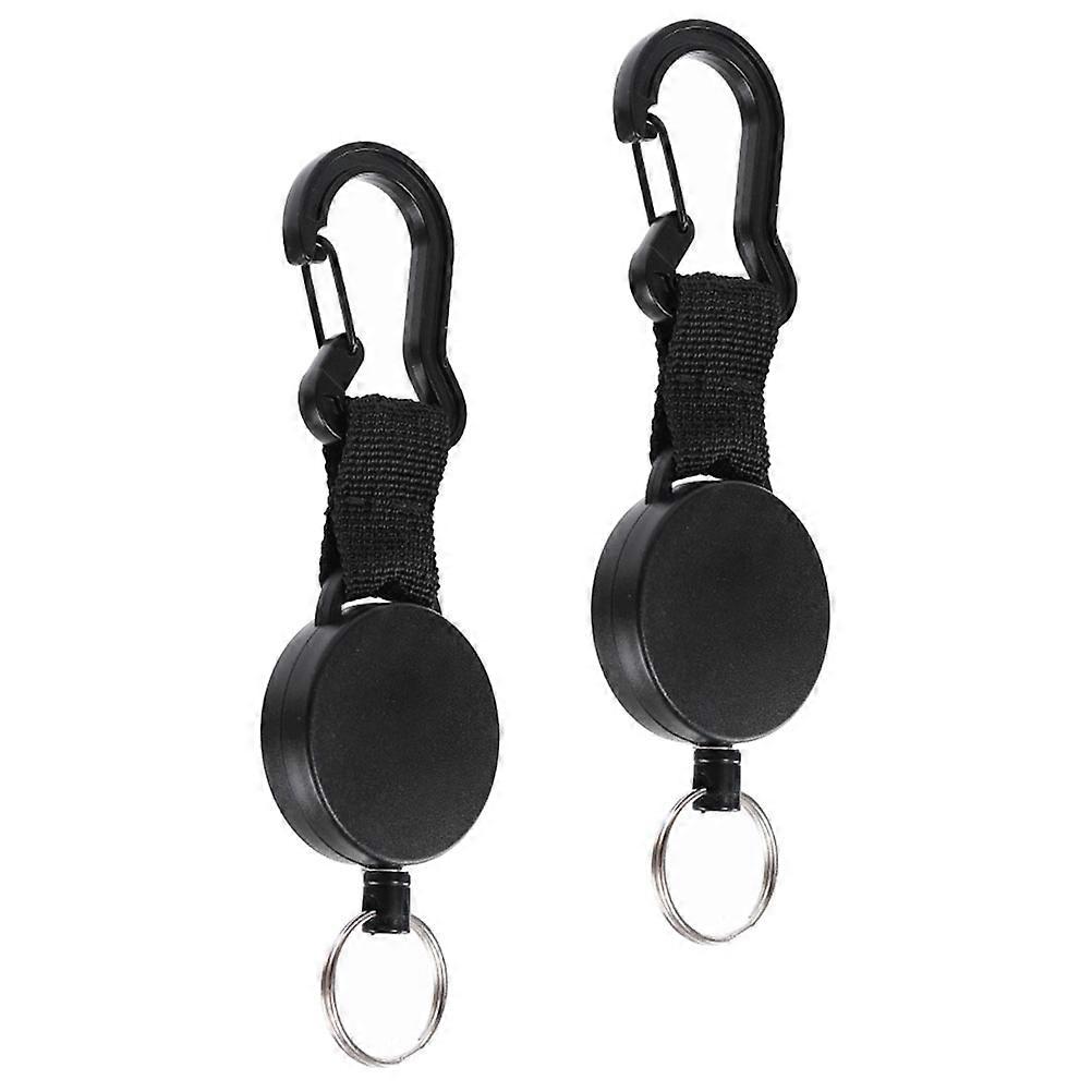 2pcs Retractable Keychain with Stretchable Wire for Outdoor Sports and Daily Use – Multi Functional Keys Holder