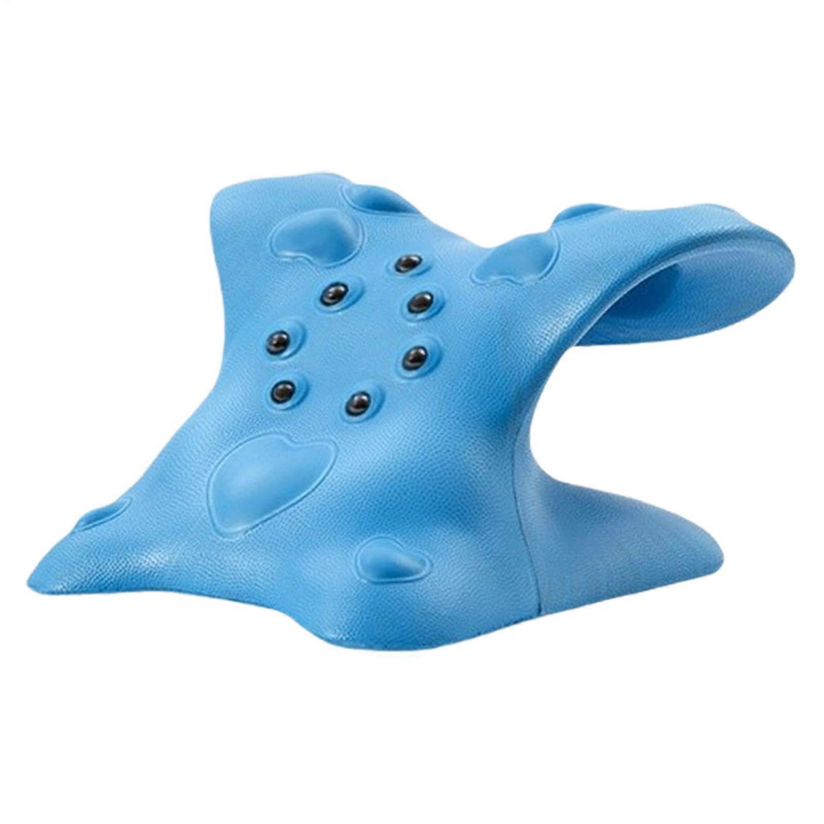 Neck Support Pillow Neck Corrector with Upper Back Massage Point, Portable Massage Pillow for Relieving Tension
