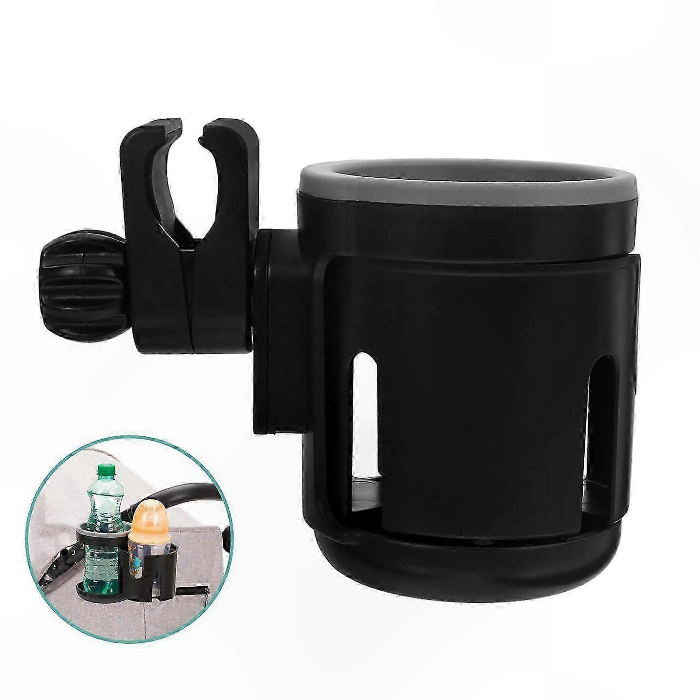 360 Rotating Cup Holder for Strollers, Adjustable Bottle Holder for Easy Access and Convenience