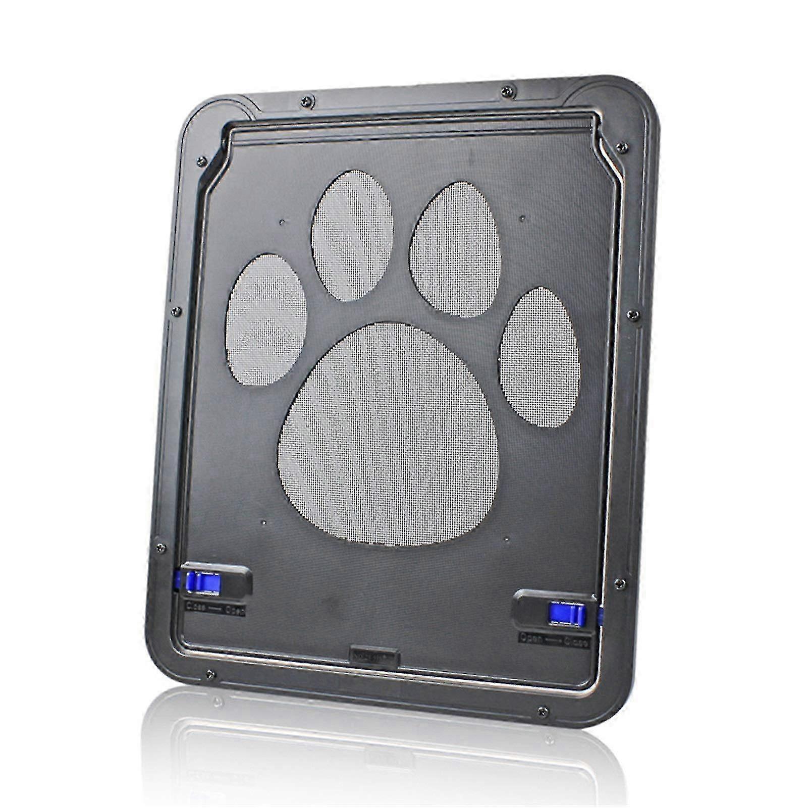 Lockable Pet Dog Paw Print Screen Door 2025