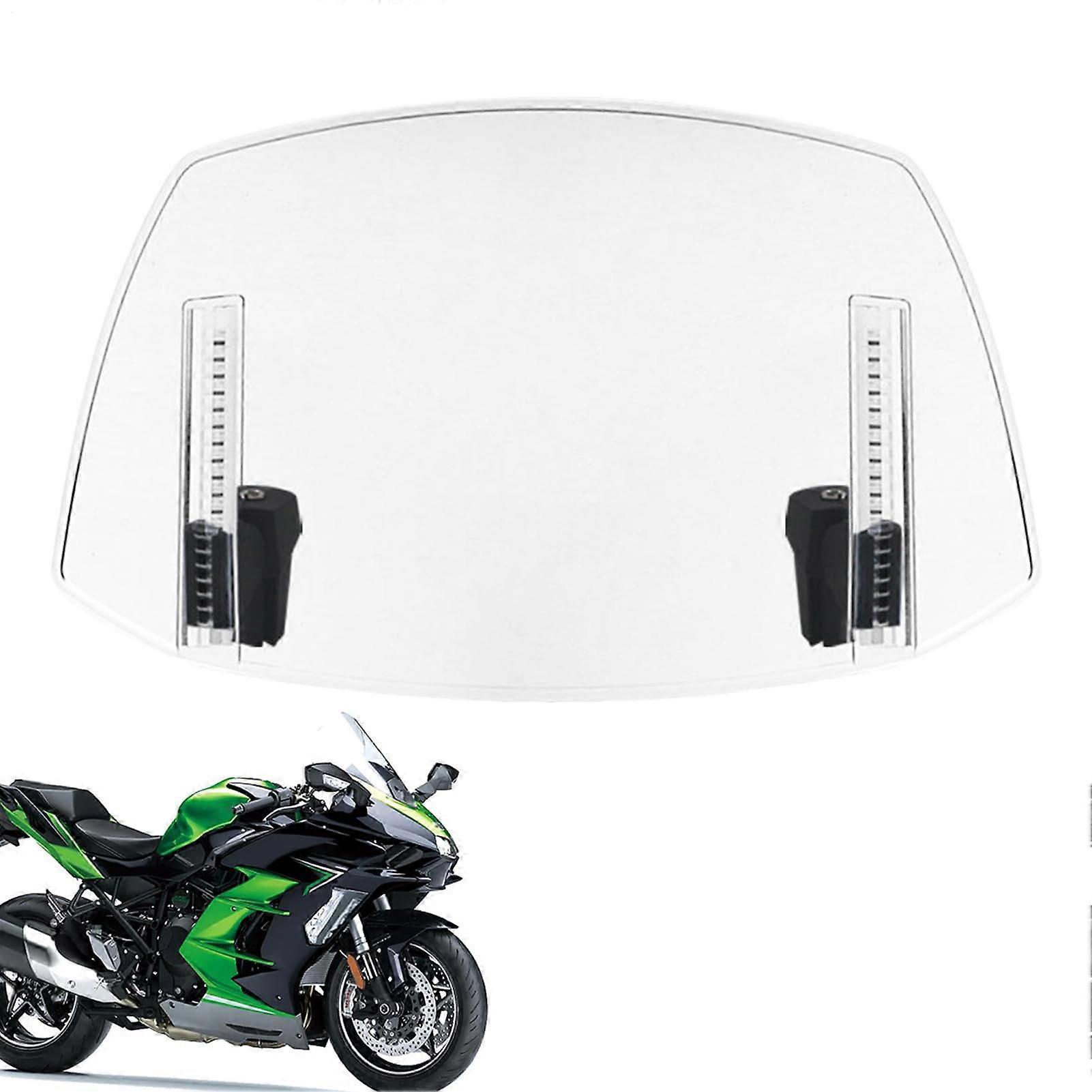 Motorcycle Windshield Spoiler Adjustable Wind Deflector Anti-Turbulence Extension for All Motorcycle Models