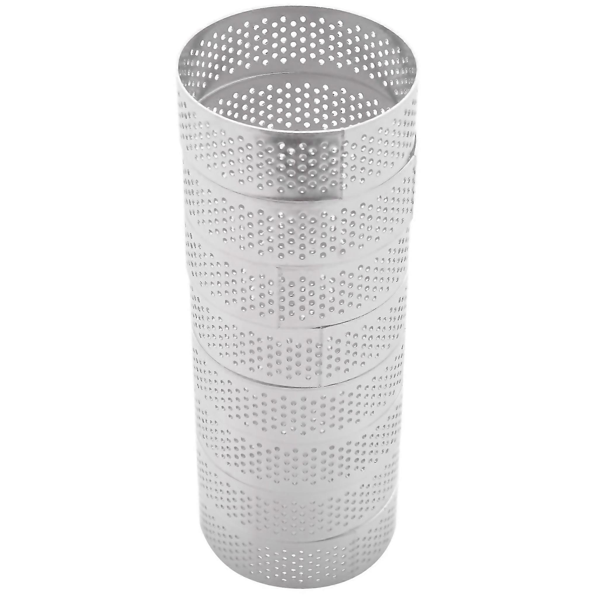 For 8pcs Cake Mousse Ring Round Double Rolled Tart Ring Metal Mold