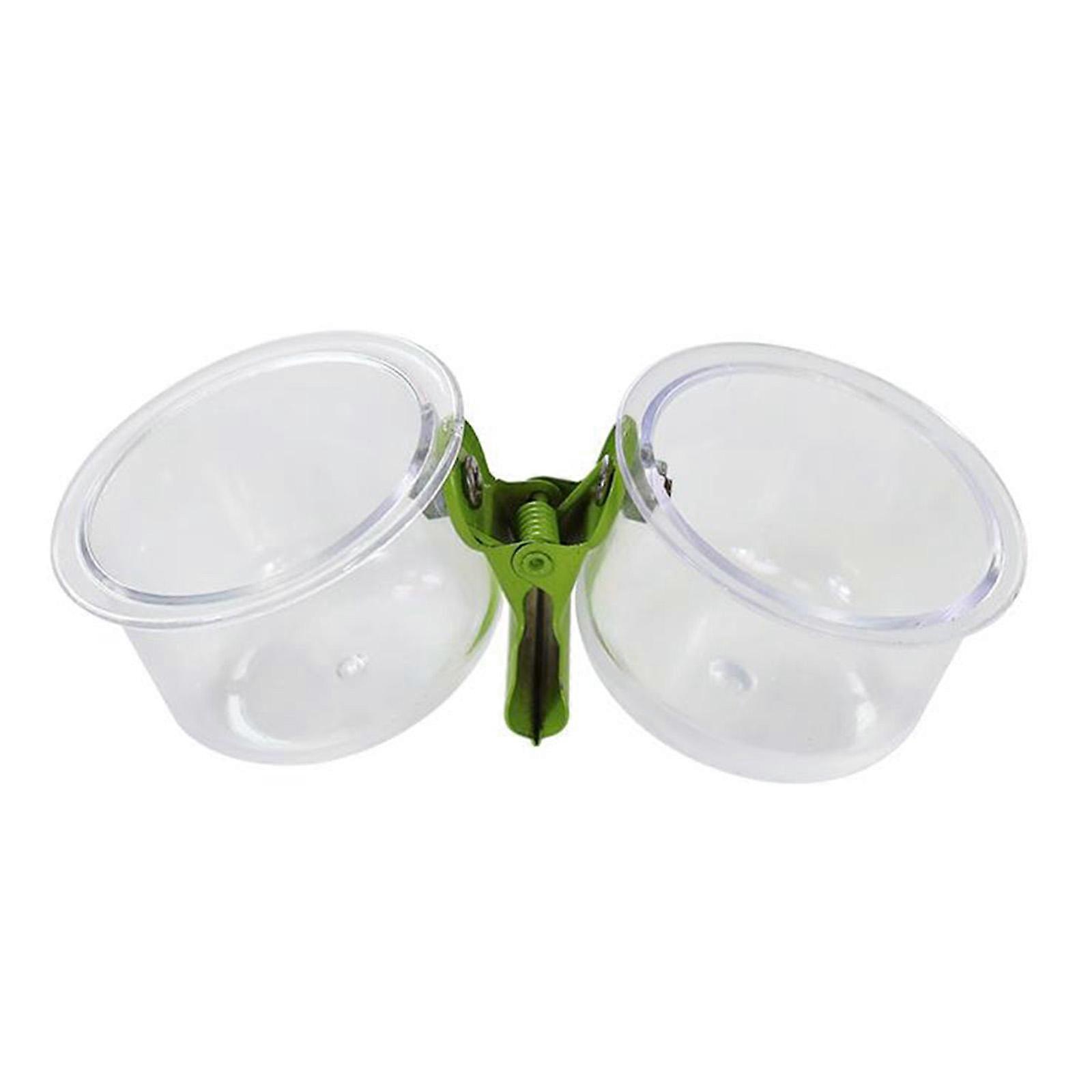 Bird Feeding Cups with Clamp Holder Parrot Cage Feeders for Finches Budgies