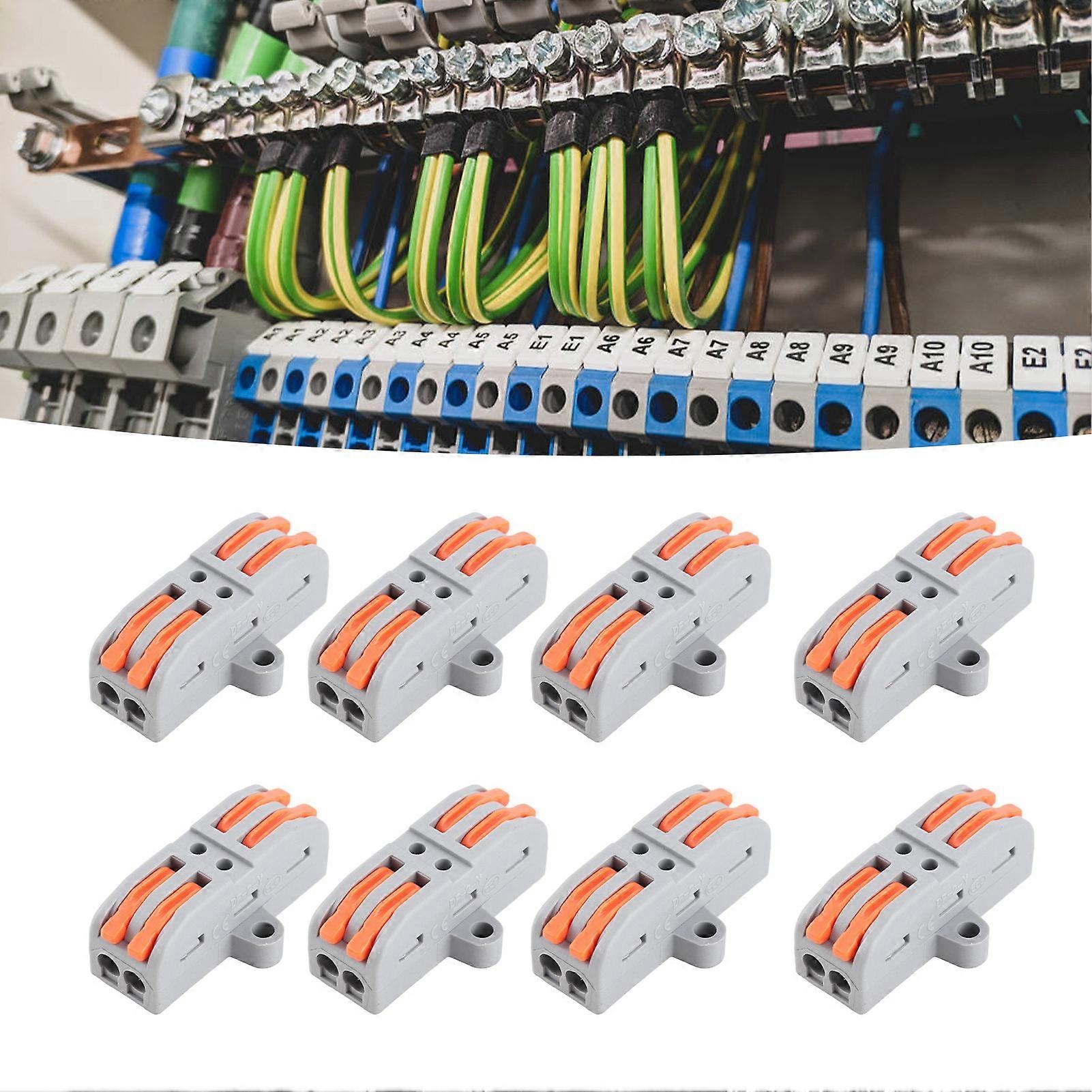 20Pcs Lever Nut Wire Connectors Quick Compact Splice Conductors Push in Terminal Block 223‑2P