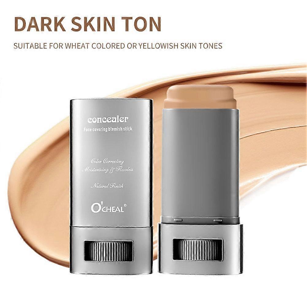 Concealer Stick High Coverage Waterproof Sweat Proof Long Lasting Makeup Portable Rotating Design For Sensitive Skin 5 Shades
